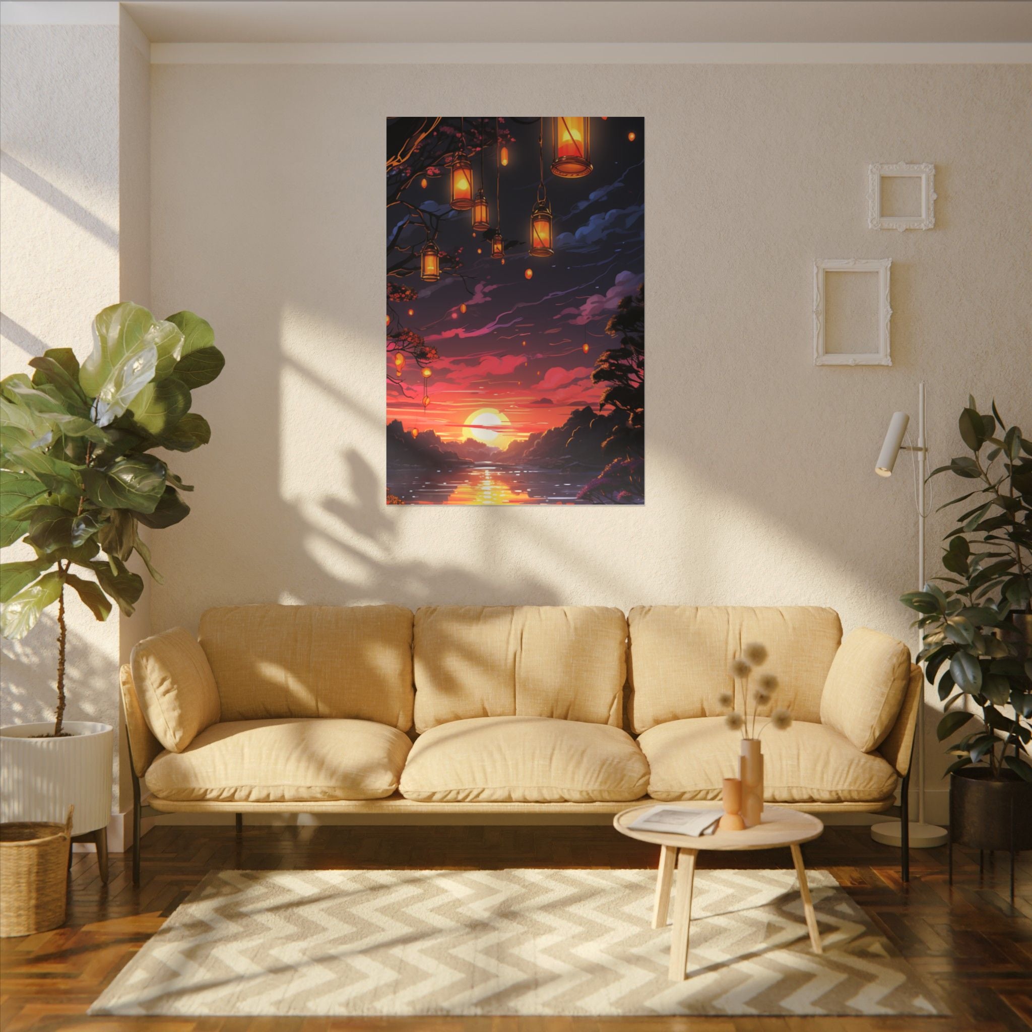 Canvas Matte "Sunset Lanterns"-Decor de Perete"