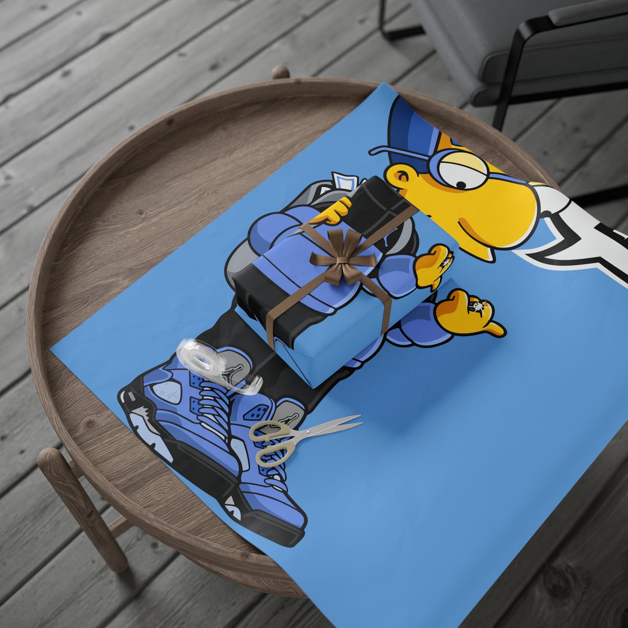 Playful Character Wrapping Paper - Fun Gift Wrap, Birthday Party Essentials, Unique Holiday Decor, Kids’ Events, Celebrations