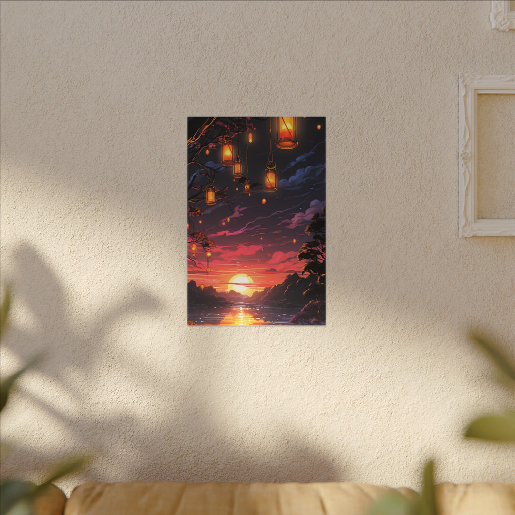 Canvas Matte "Sunset Lanterns"-Decor de Perete"