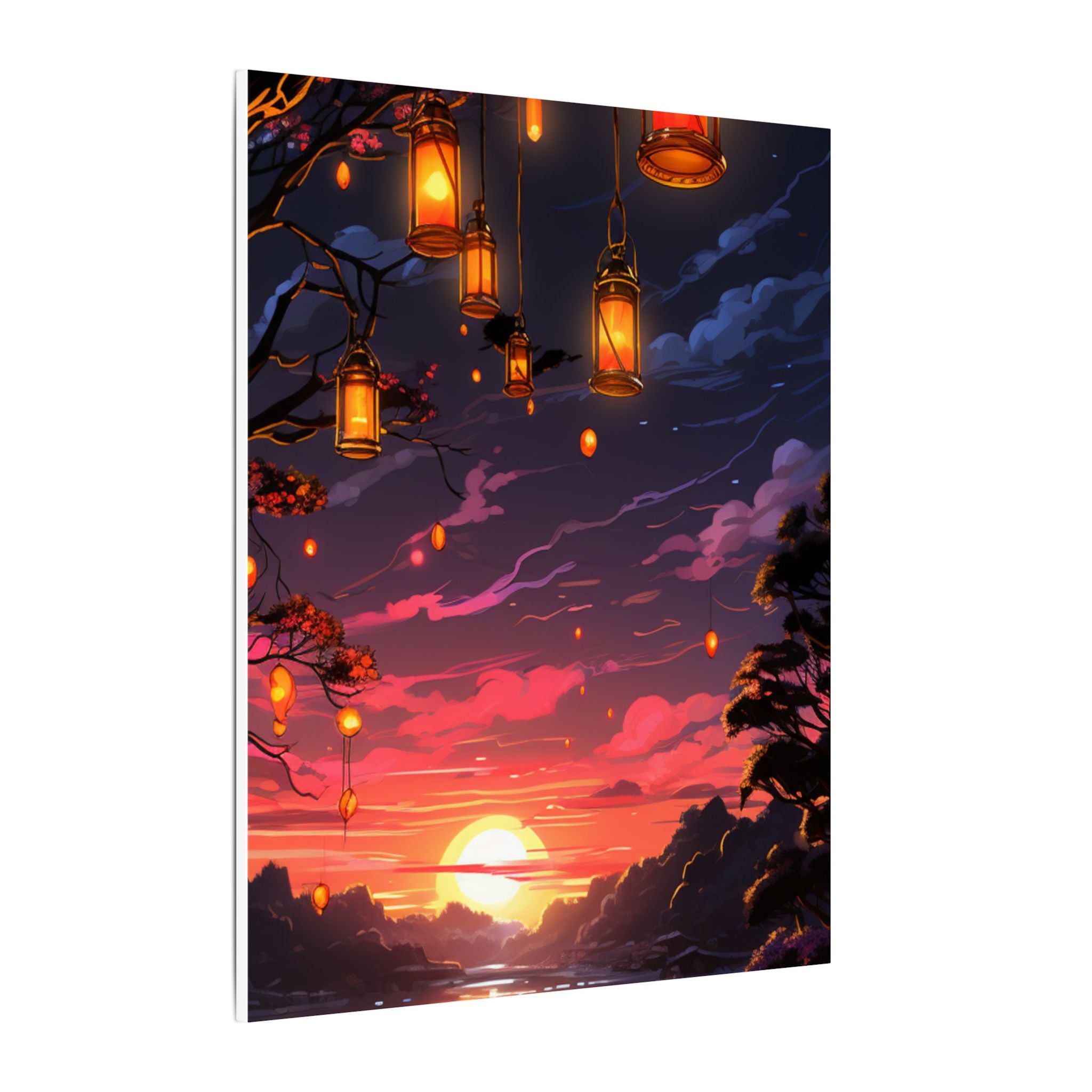 Canvas Matte "Sunset Lanterns"-Decor de Perete"