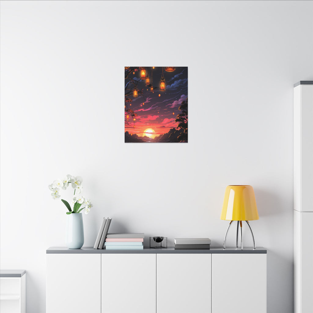 Canvas Matte "Sunset Lanterns"-Decor de Perete"