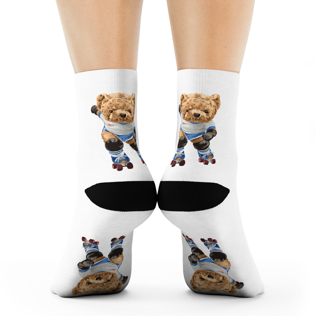 Cute Animal Crew Socks - Don't Hurt Me, Love Me, Fun Gift for Animal Lovers, Cozy Socks for Kids, Birthdays, Holidays
