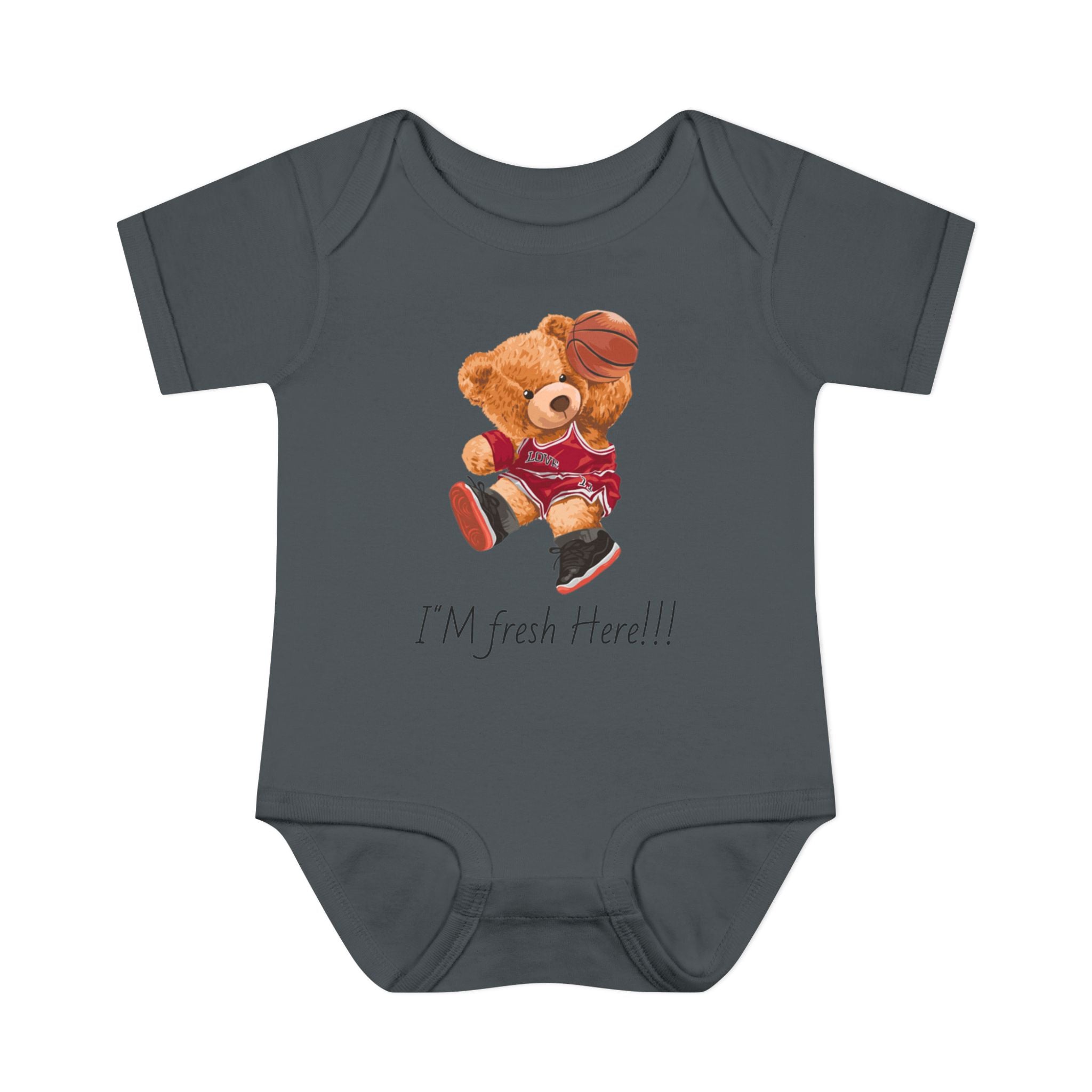 Cute Baby Bodysuit with Teddy Bear and Butterfly Print, Infant Gift, Newborn Outfit, Baby Shower Present, Spring Fashion