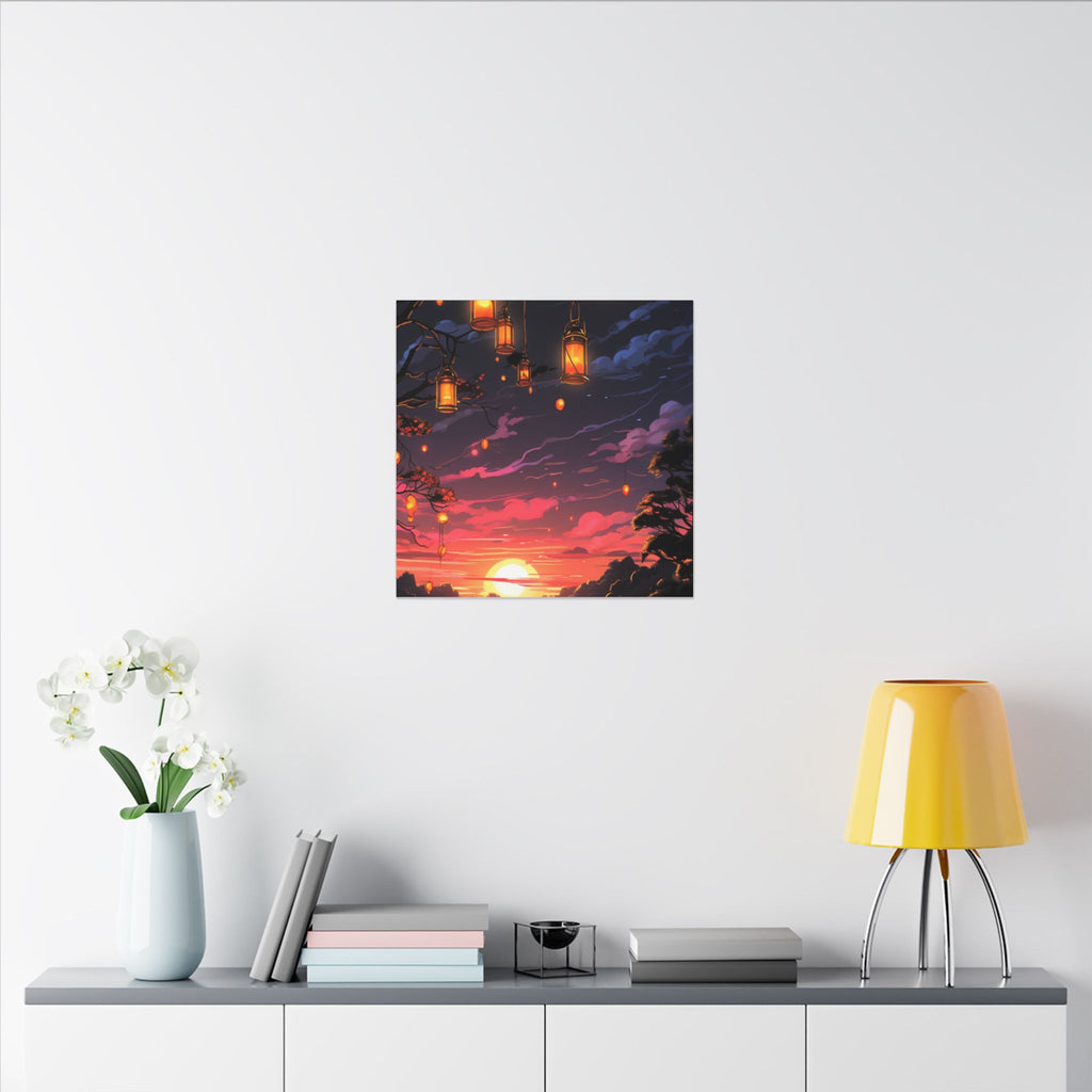 Canvas Matte "Sunset Lanterns"-Decor de Perete"