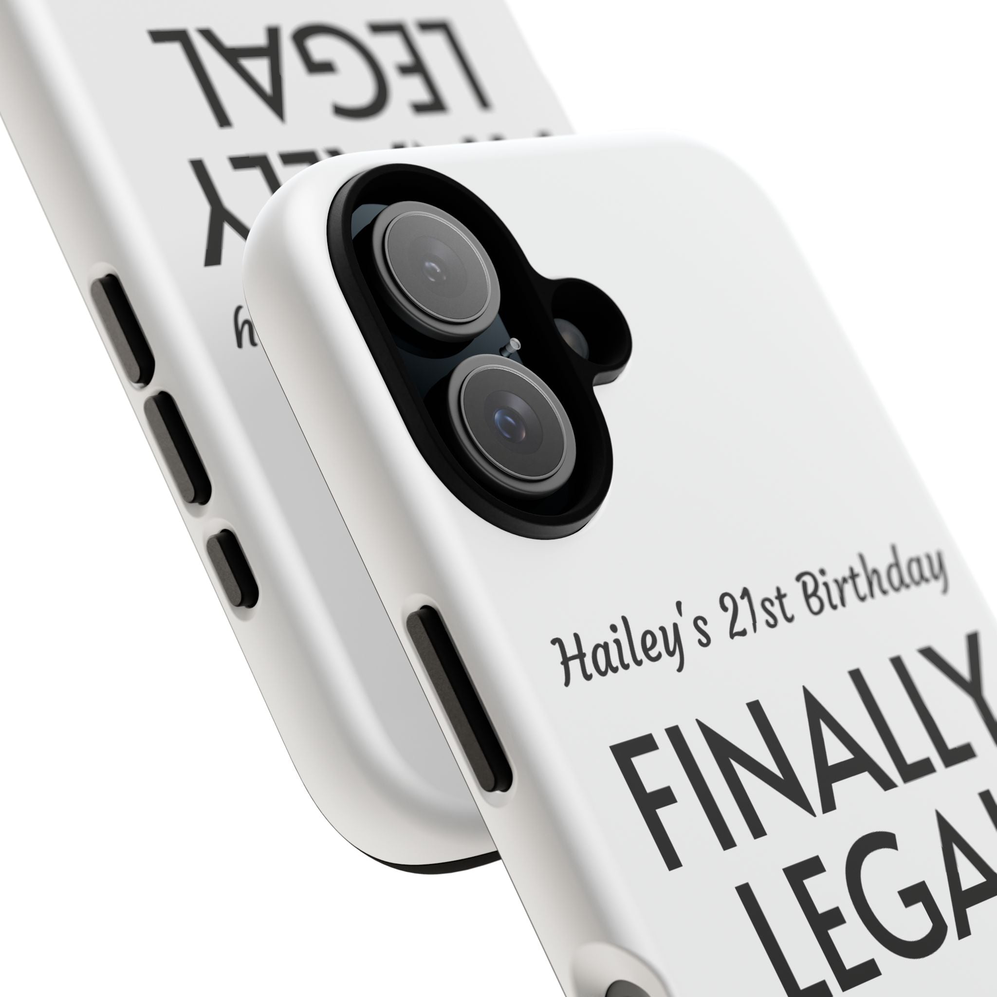 Custom 21st Birthday Phone Case, Finally Legal Case, Unique Gift for Milestone Birthdays, Celebration Accessory, Personalized Keepsake