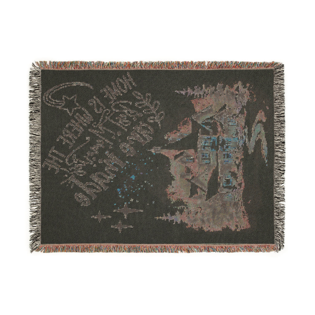 Cozy Woven Blanket with Inspirational Quotes, Ideal for Home Decor, Gifts, Relaxation, Winter Holidays, and Snuggles