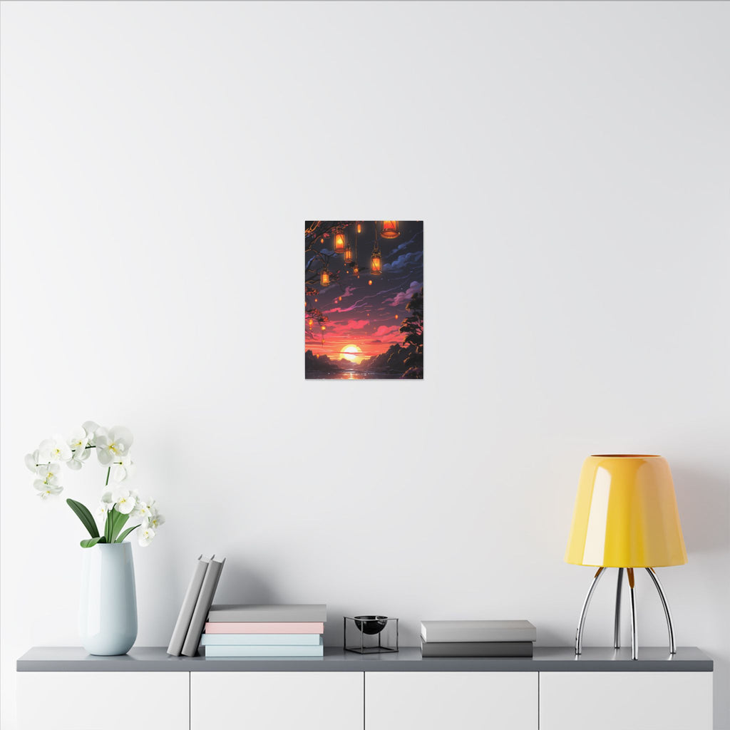 Canvas Matte "Sunset Lanterns"-Decor de Perete"