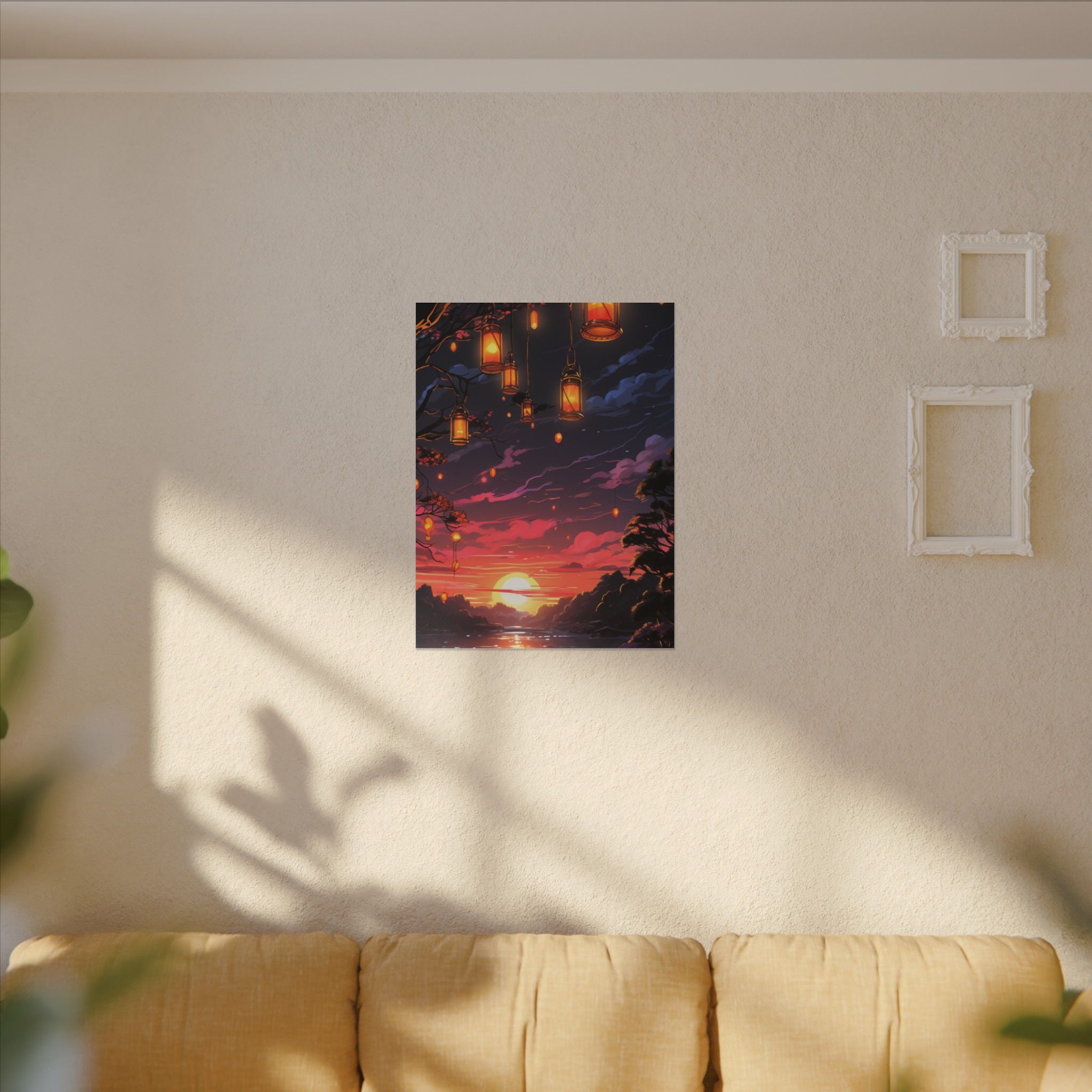 Canvas Matte "Sunset Lanterns"-Decor de Perete"
