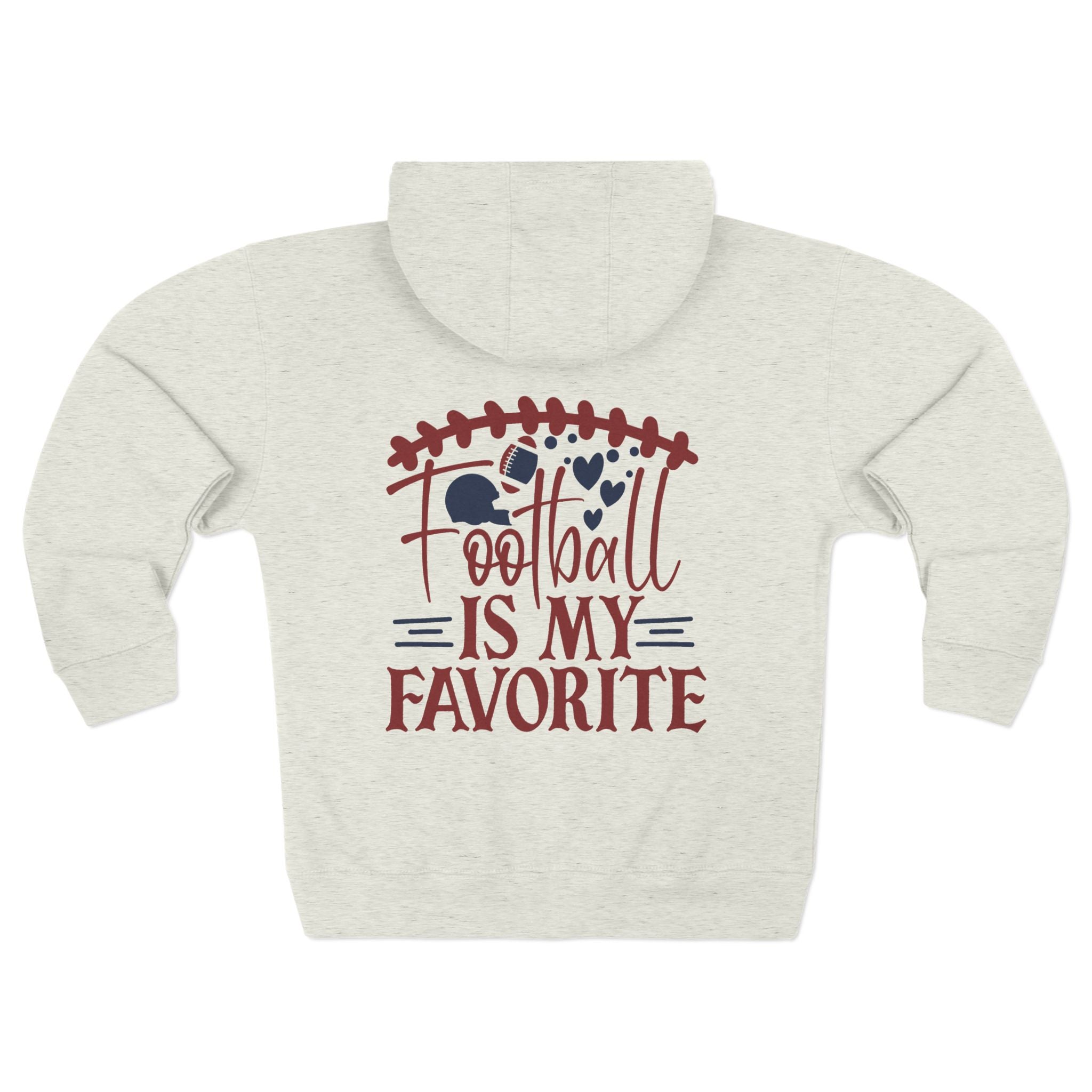 Cozy Football Themed Zip Hoodie - Perfect for Game Day, Casual Wear, Sports Lovers, Unisex Gift, Winter Fashion
