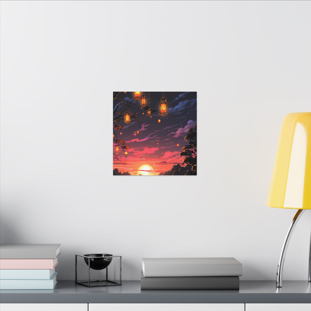 Canvas Matte "Sunset Lanterns"-Decor de Perete"