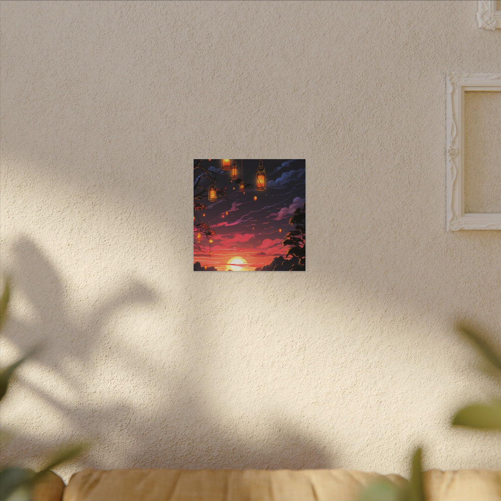Canvas Matte "Sunset Lanterns"-Decor de Perete"
