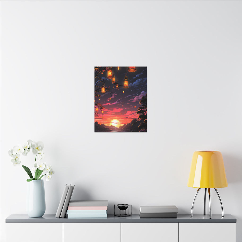 Canvas Matte "Sunset Lanterns"-Decor de Perete"