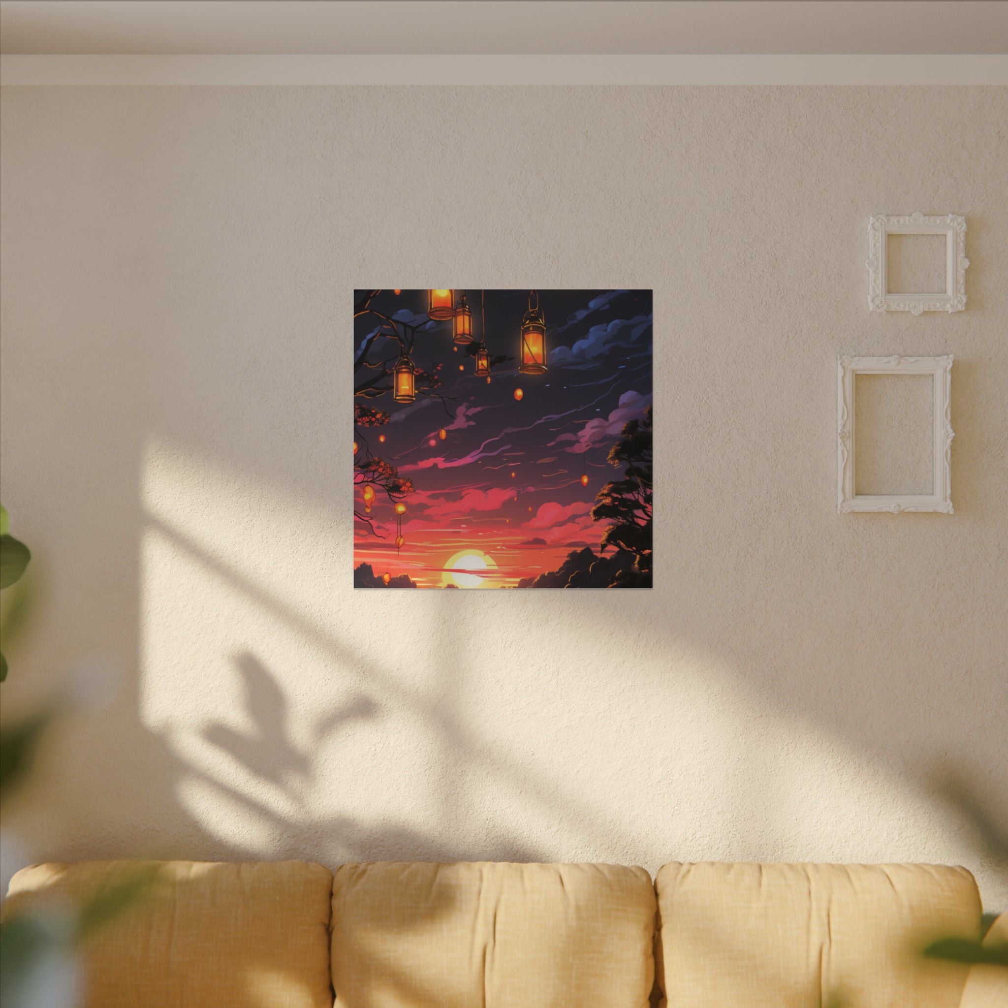 Canvas Matte "Sunset Lanterns"-Decor de Perete"