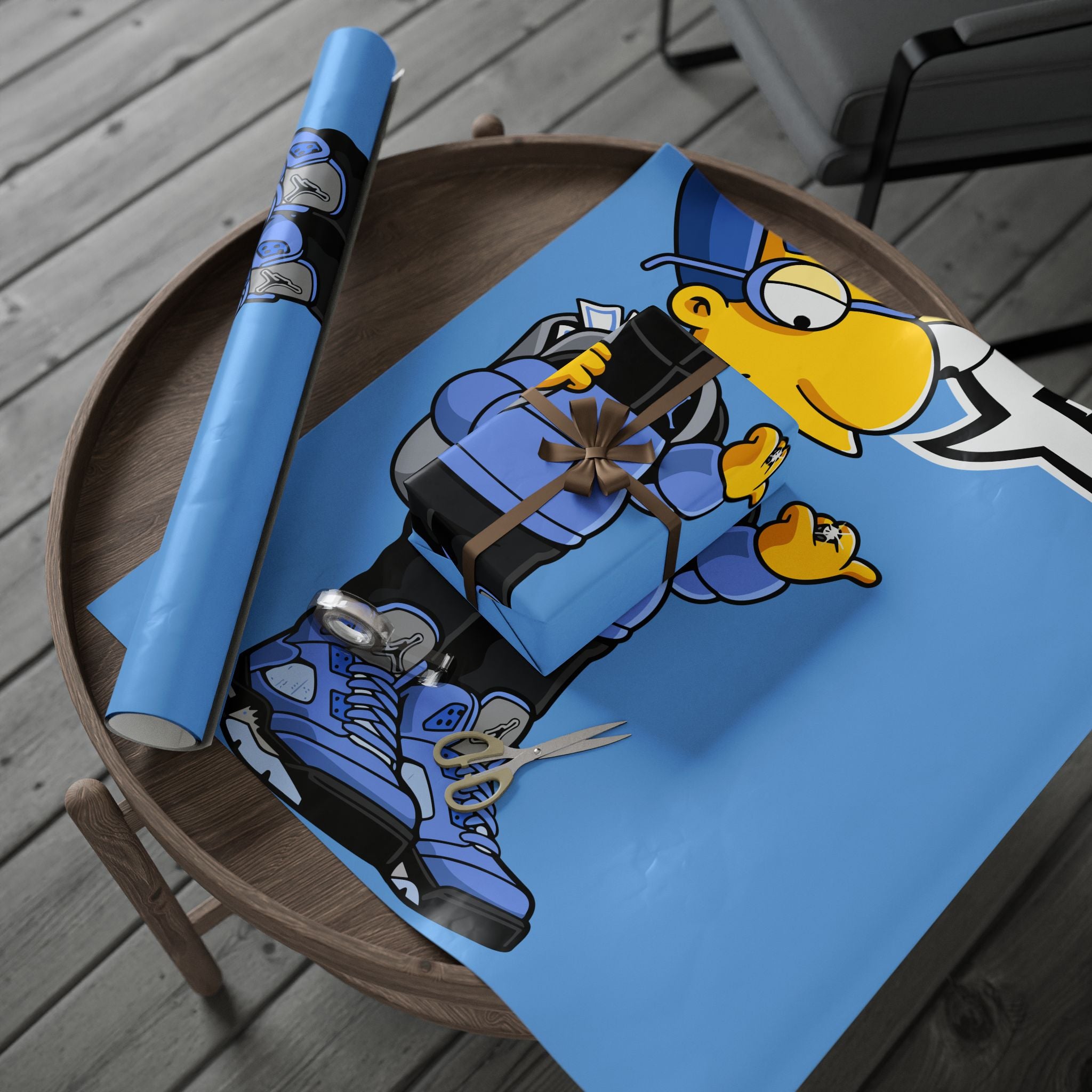 Playful Character Wrapping Paper - Fun Gift Wrap, Birthday Party Essentials, Unique Holiday Decor, Kids’ Events, Celebrations