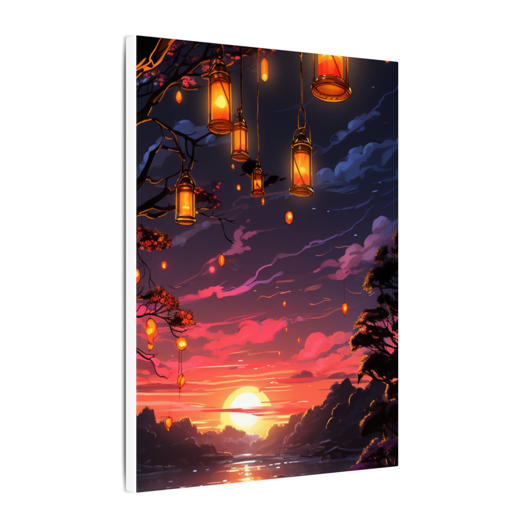 Canvas Matte "Sunset Lanterns"-Decor de Perete"