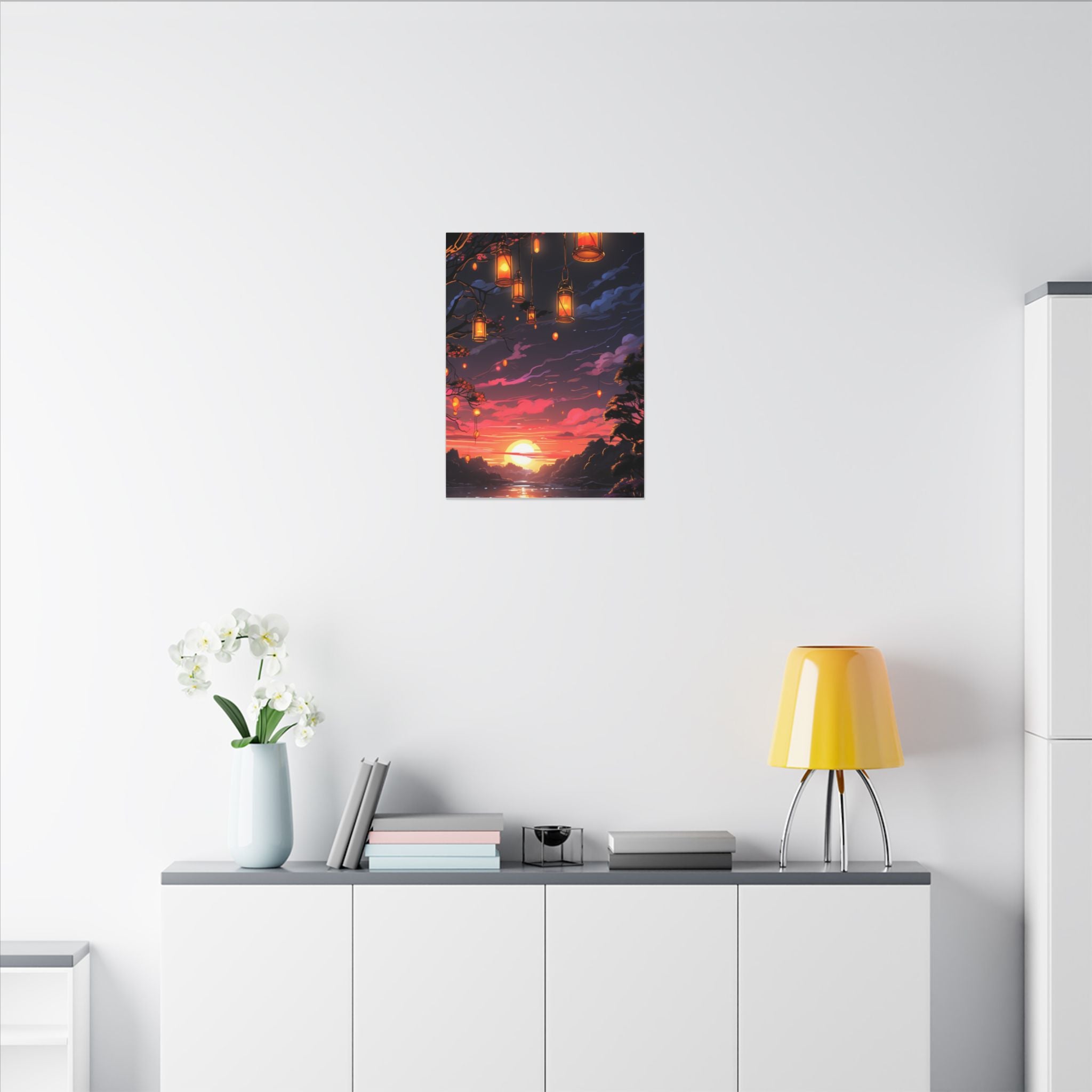 Canvas Matte "Sunset Lanterns"-Decor de Perete"