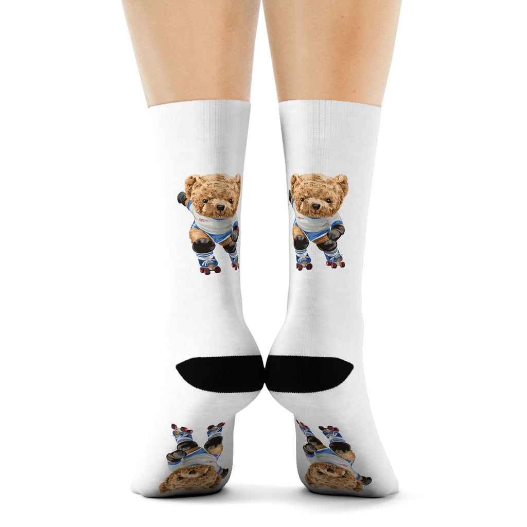 Cute Animal Crew Socks - Don't Hurt Me, Love Me, Fun Gift for Animal Lovers, Cozy Socks for Kids, Birthdays, Holidays