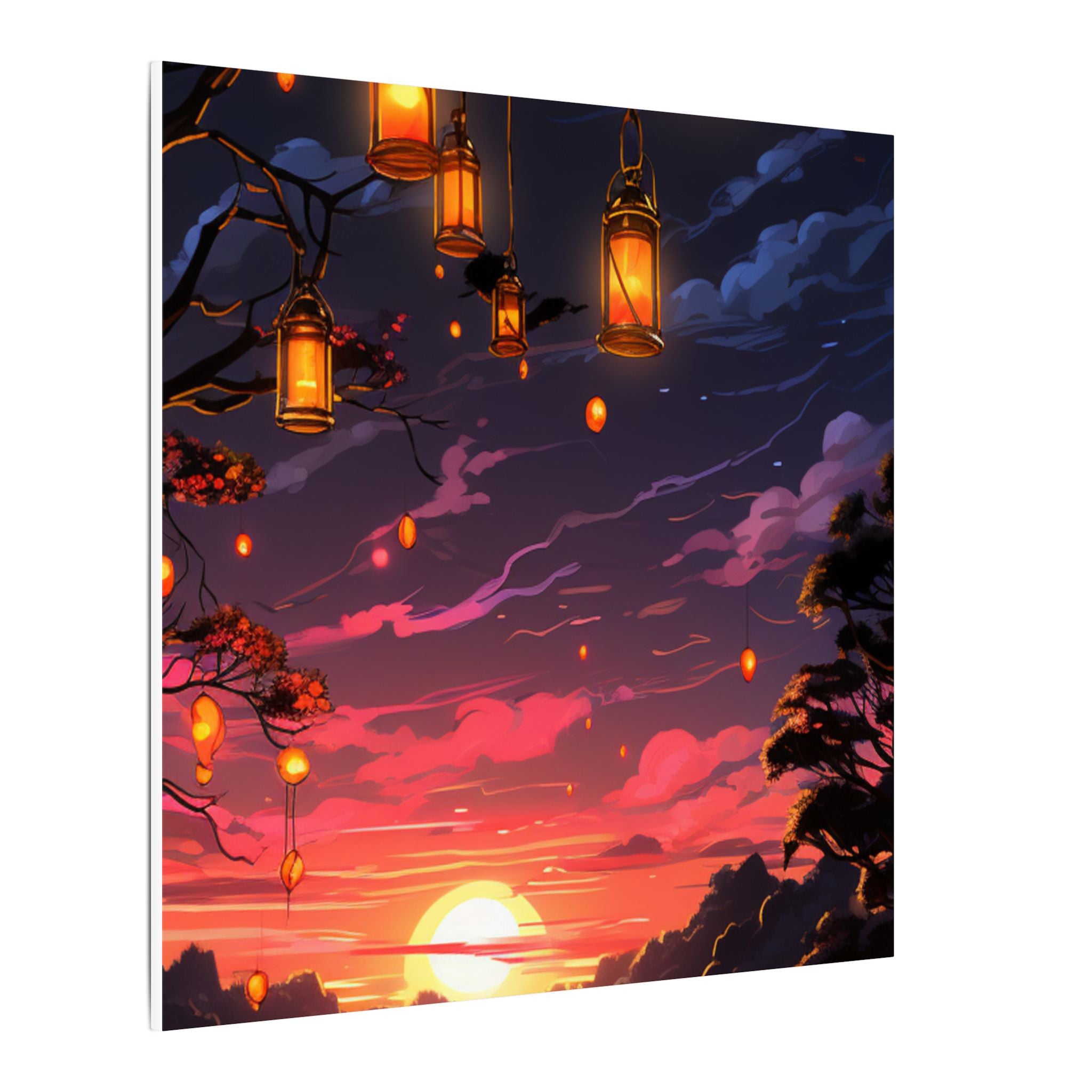 Canvas Matte "Sunset Lanterns"-Decor de Perete"