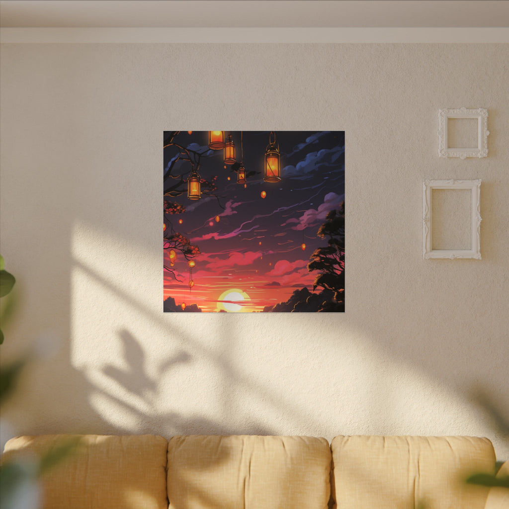 Canvas Matte "Sunset Lanterns"-Decor de Perete"