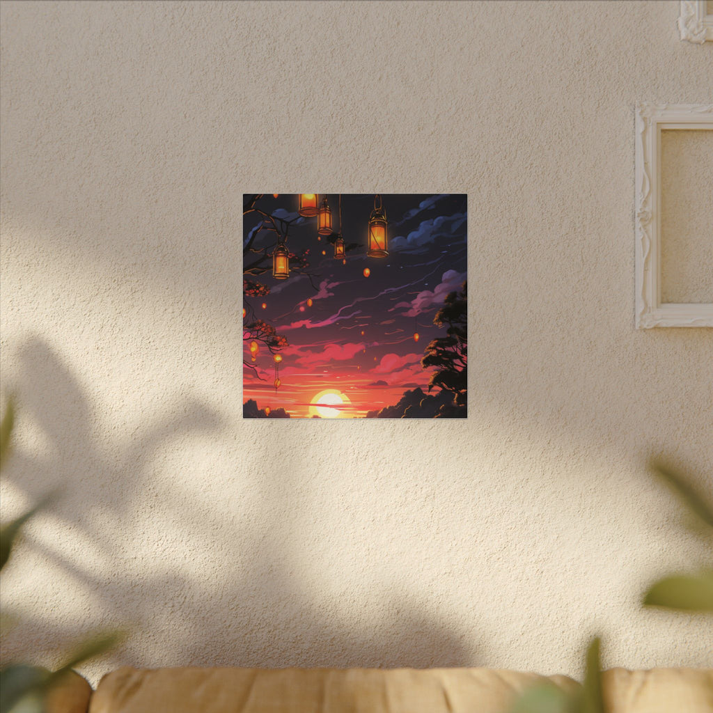 Canvas Matte "Sunset Lanterns"-Decor de Perete"