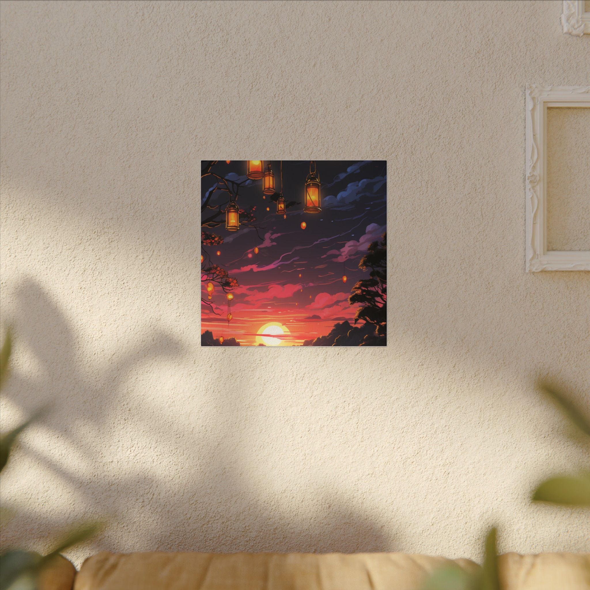 Canvas Matte "Sunset Lanterns"-Decor de Perete"