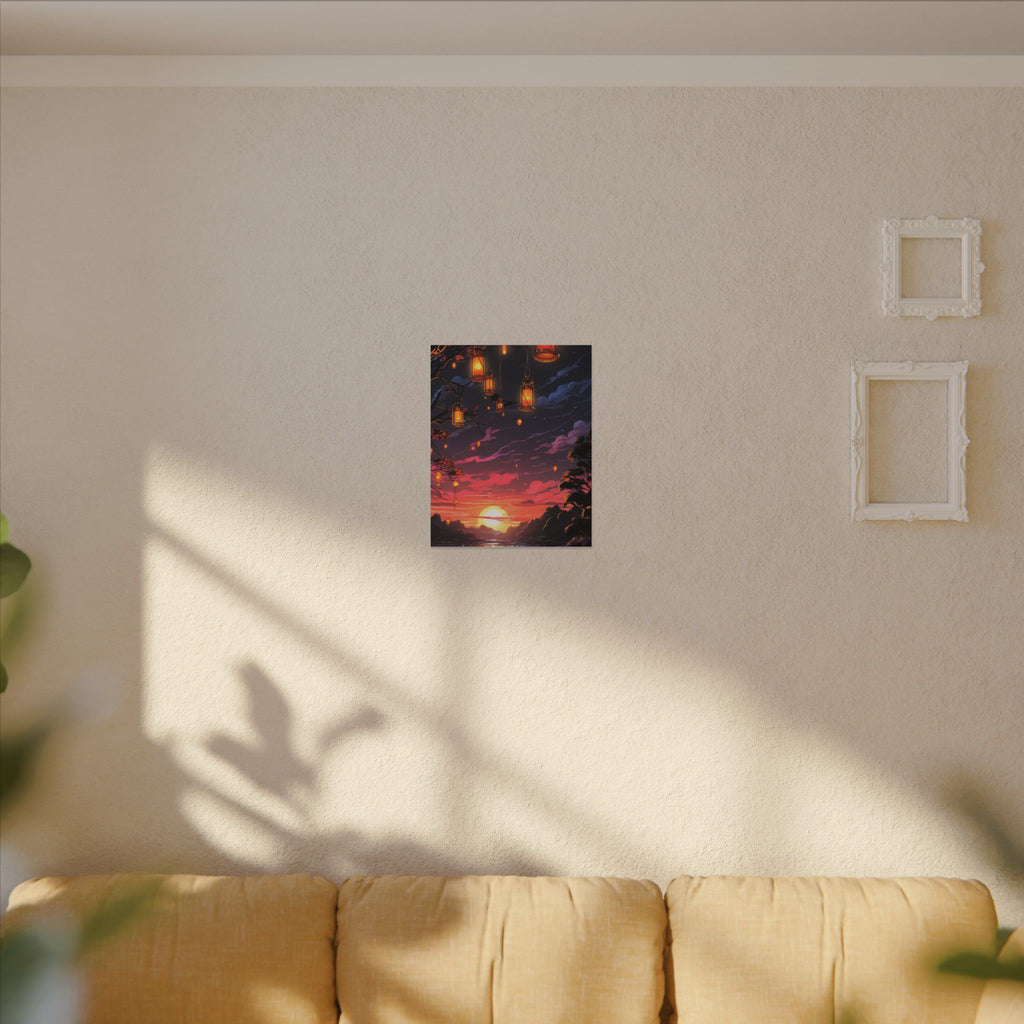 Canvas Matte "Sunset Lanterns"-Decor de Perete"