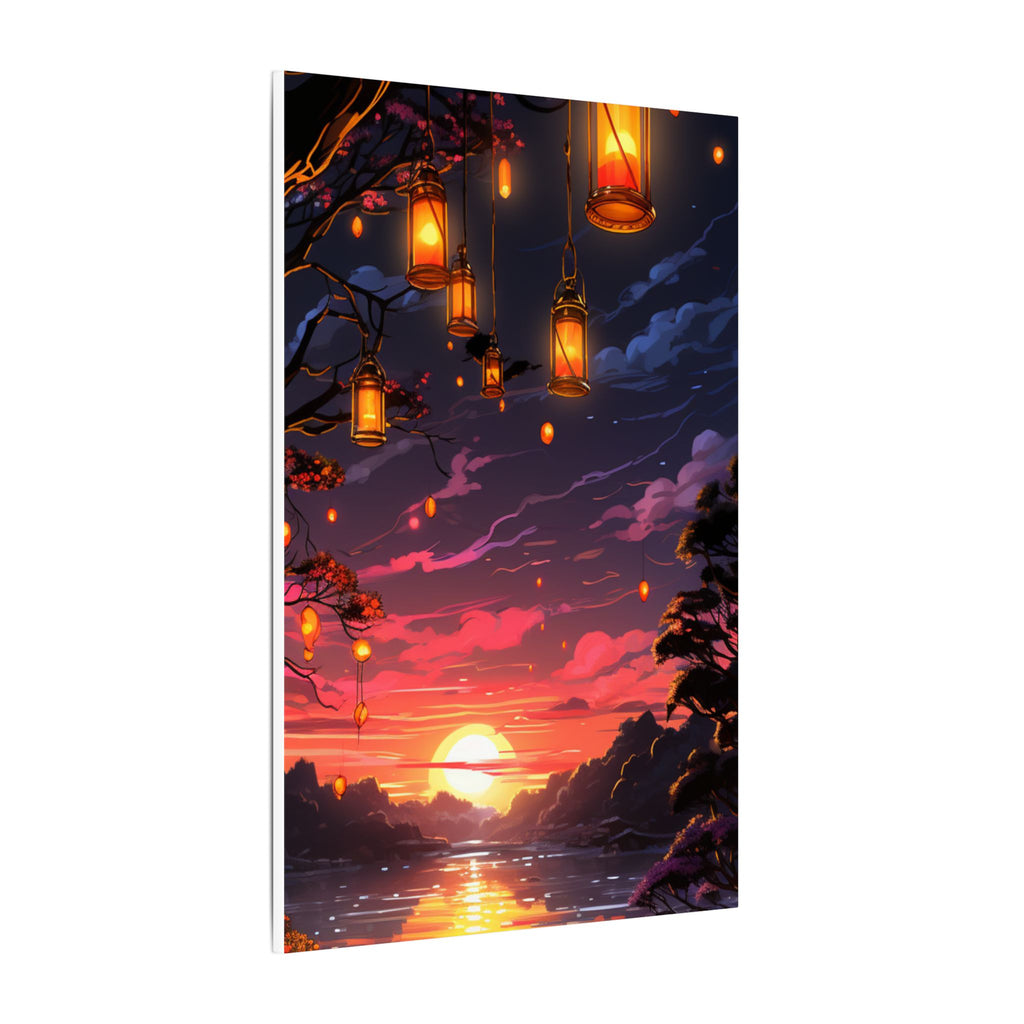 Canvas Matte "Sunset Lanterns"-Decor de Perete"
