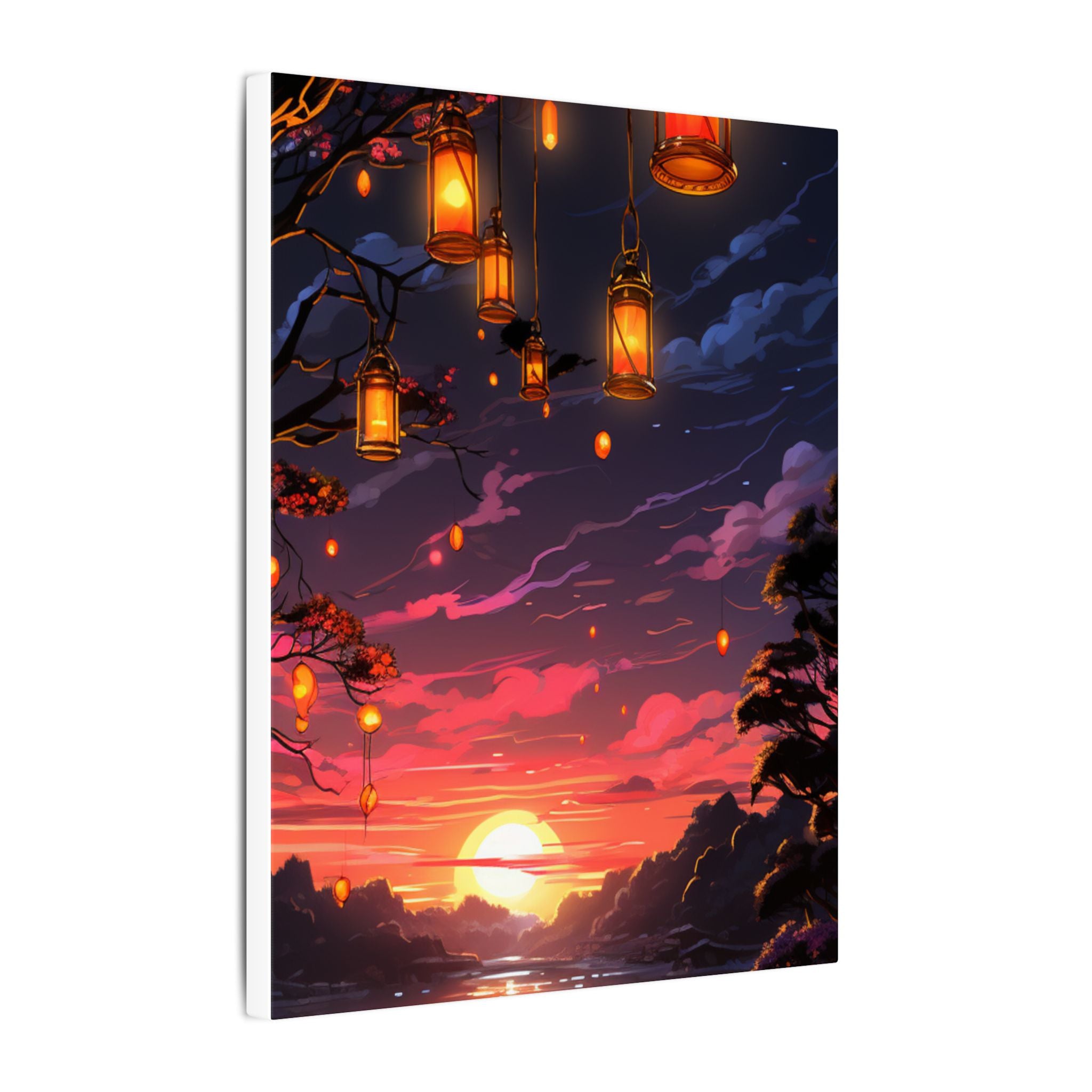 Canvas Matte "Sunset Lanterns"-Decor de Perete"