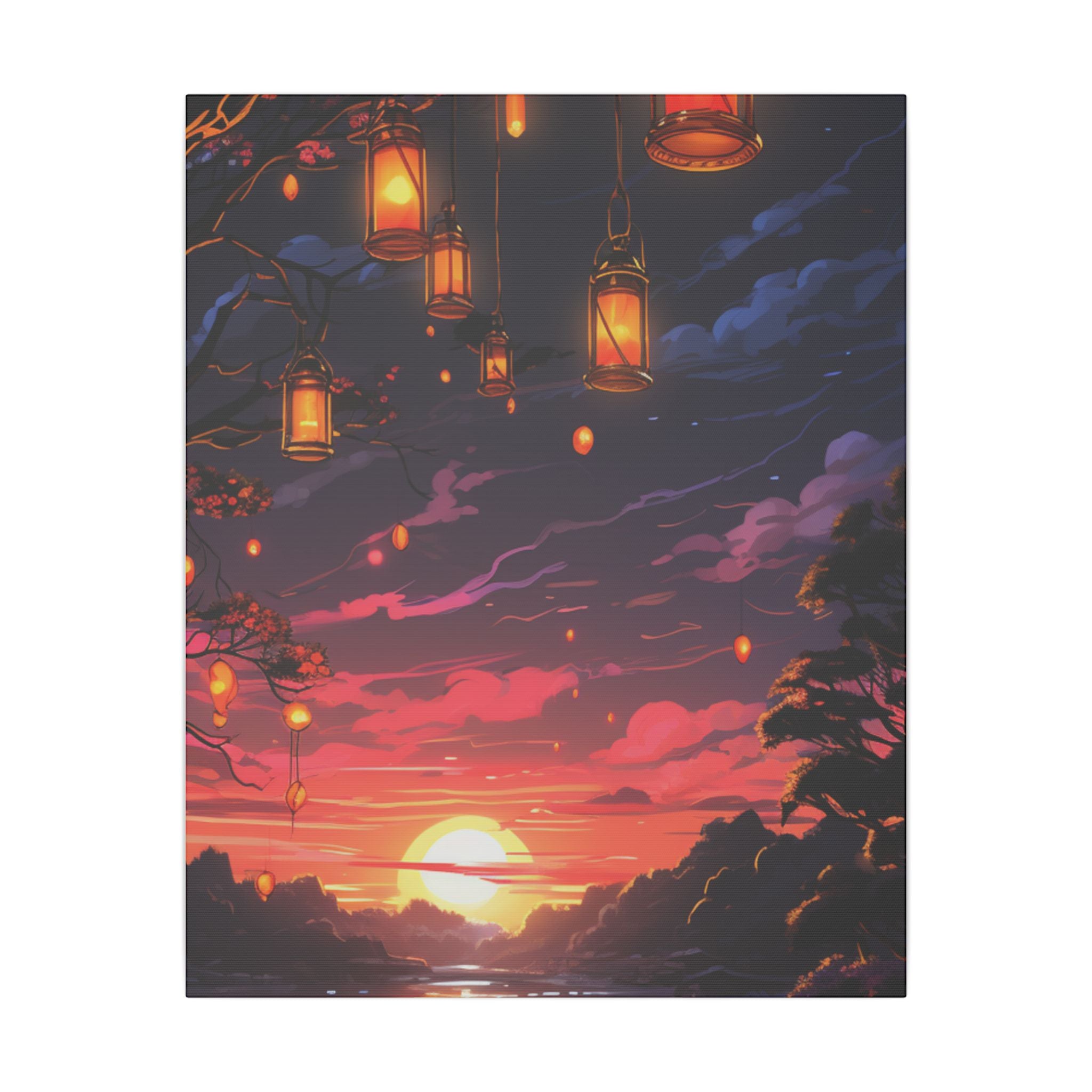 Canvas Matte "Sunset Lanterns"-Decor de Perete"
