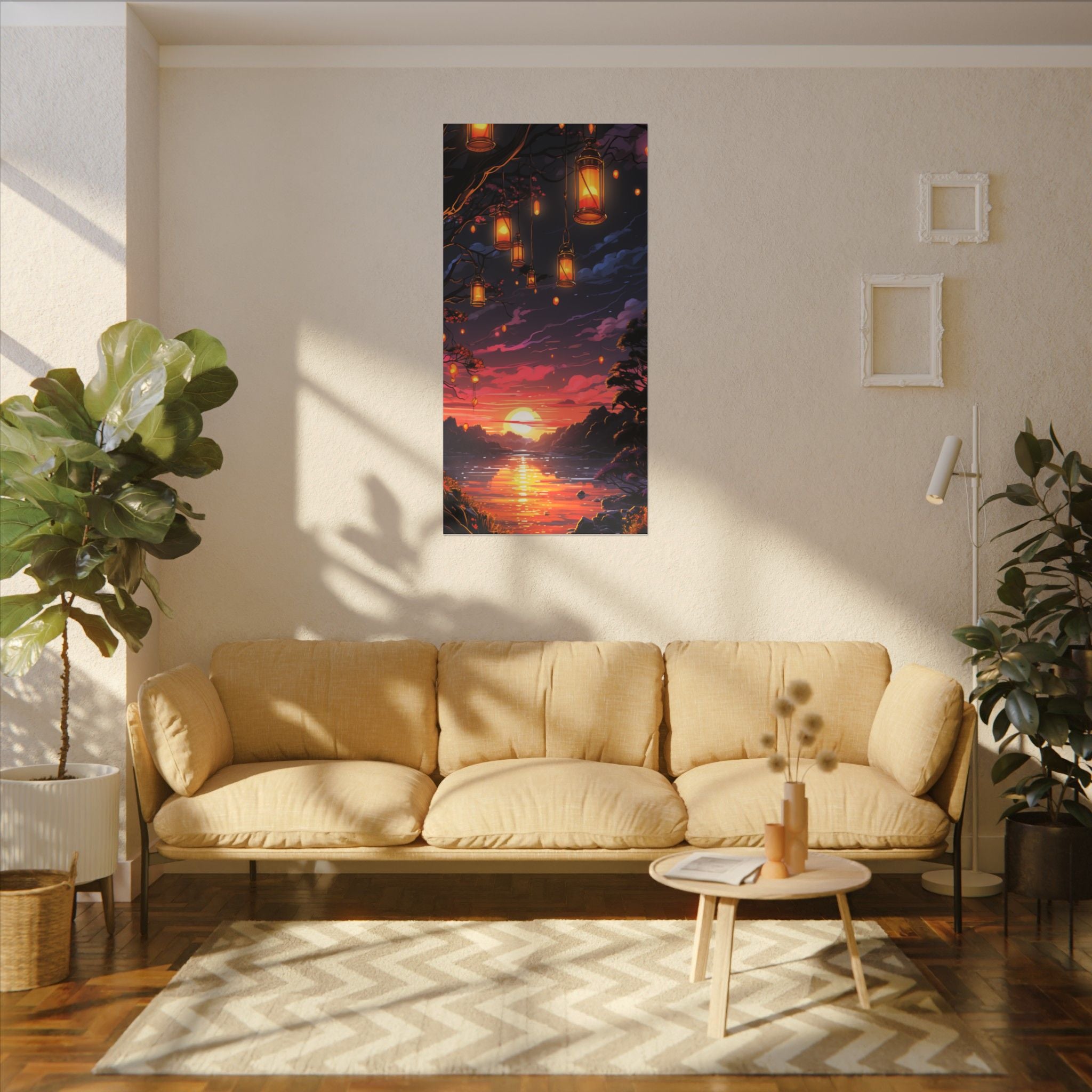 Canvas Matte "Sunset Lanterns"-Decor de Perete"