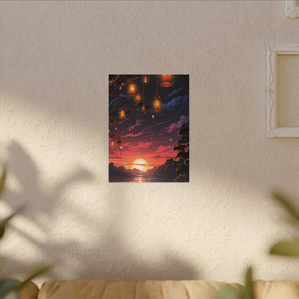 Canvas Matte "Sunset Lanterns"-Decor de Perete"