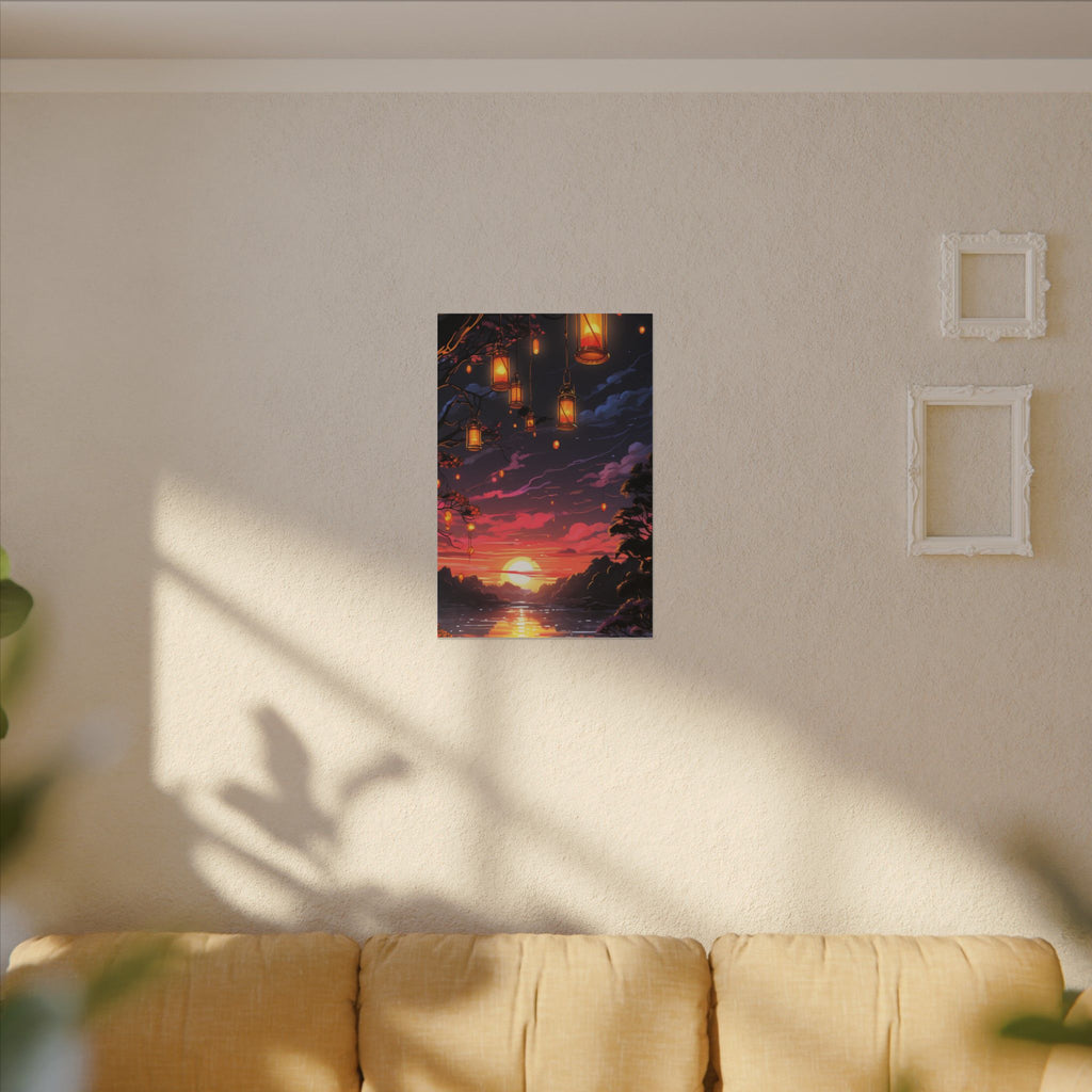 Canvas Matte "Sunset Lanterns"-Decor de Perete"