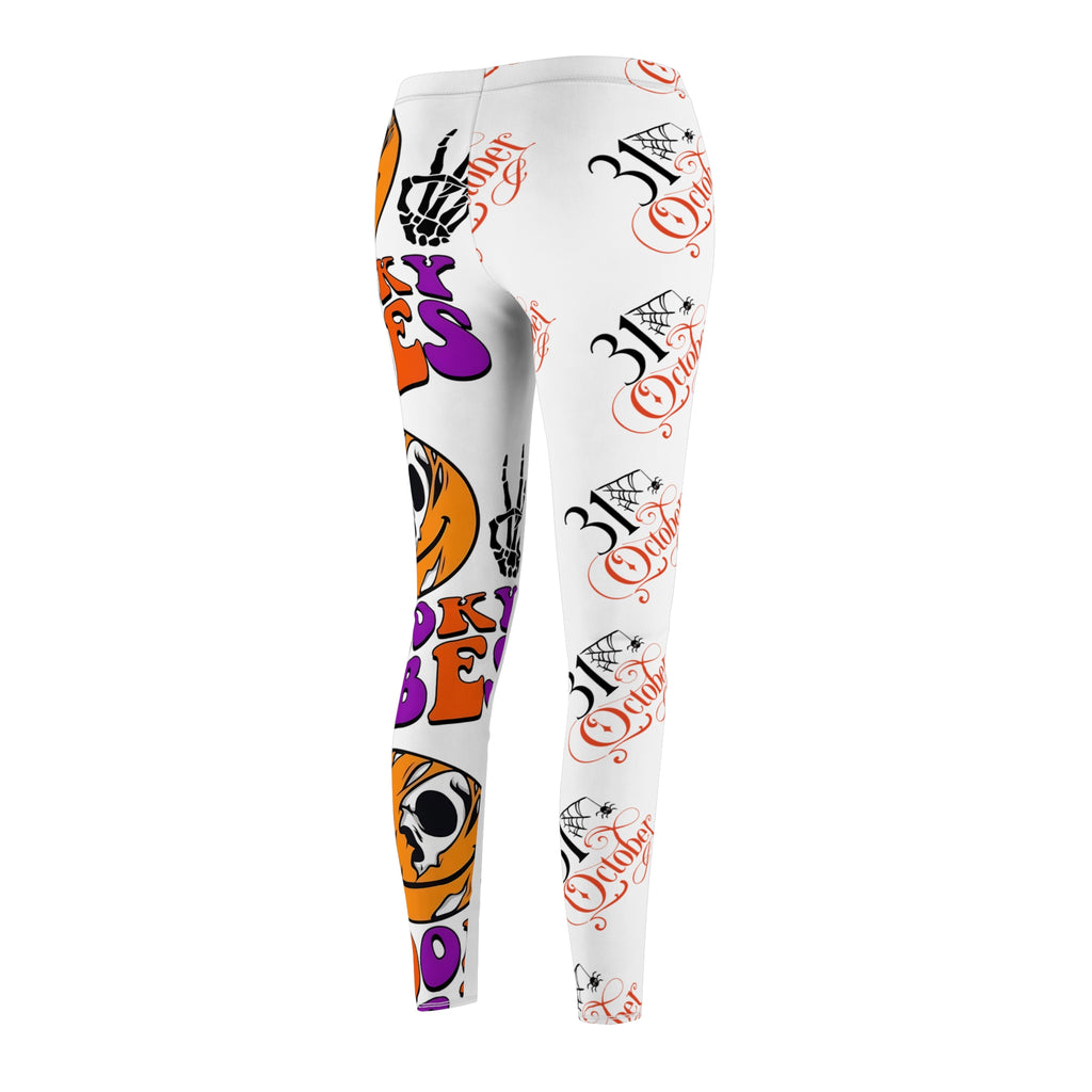 Spooky Vibes Women's Leggings - Halloween Activewear, Casual Pants, Workout Leggings, Holiday Apparel, Unique Fitness Gear