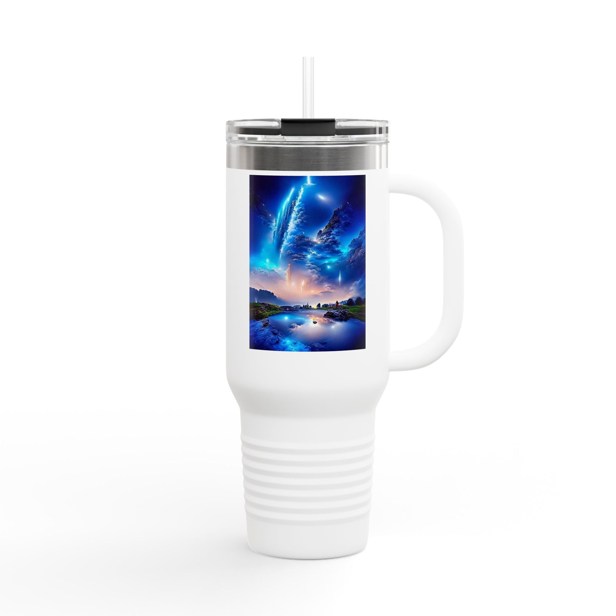 Vibrant Insulated Travel Mug, 40oz – Perfect for Coffee, Tea, Outdoor Adventures, Gifts for Cat Lovers, Custom Designs, Ideal for Travel