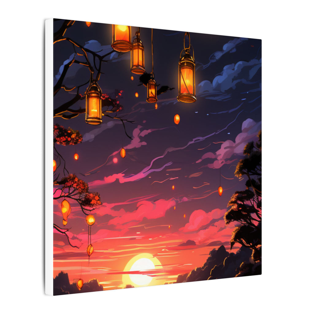 Canvas Matte "Sunset Lanterns"-Decor de Perete"