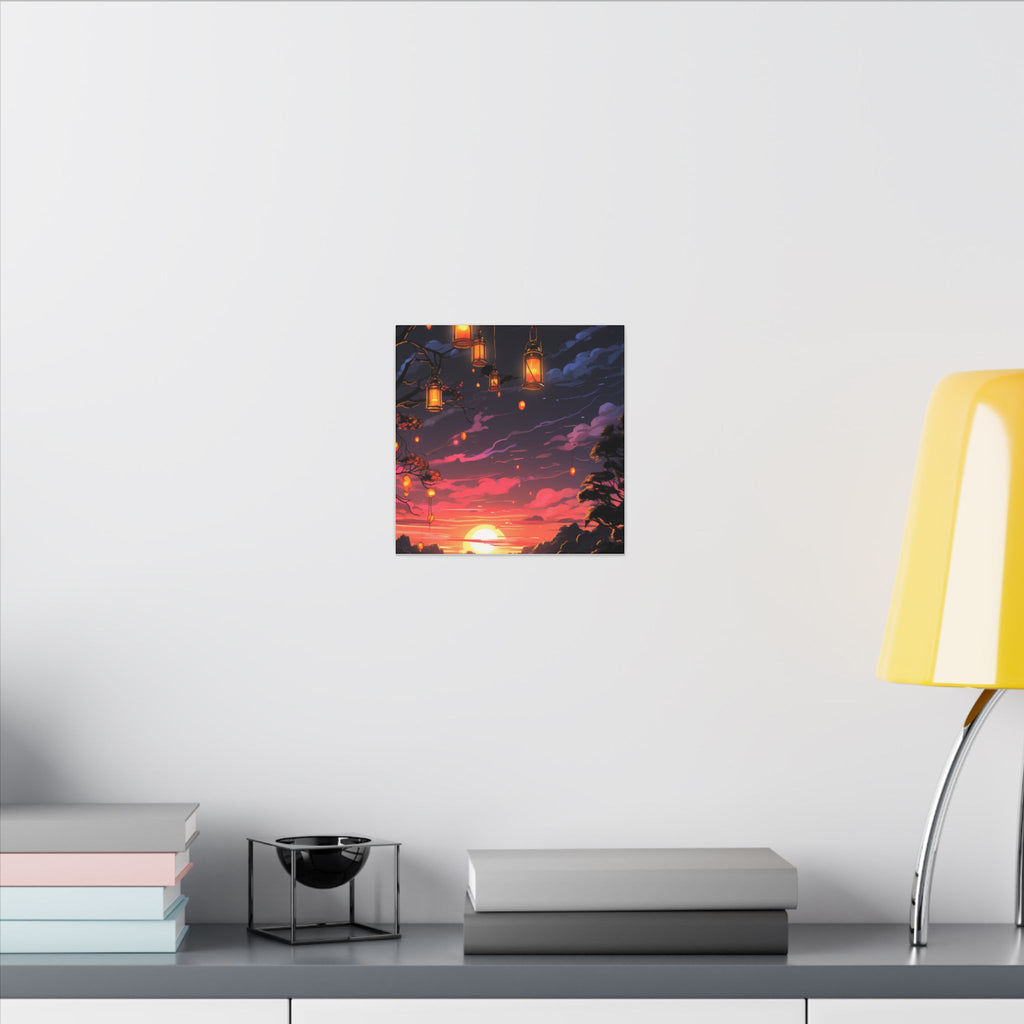 Canvas Matte "Sunset Lanterns"-Decor de Perete"
