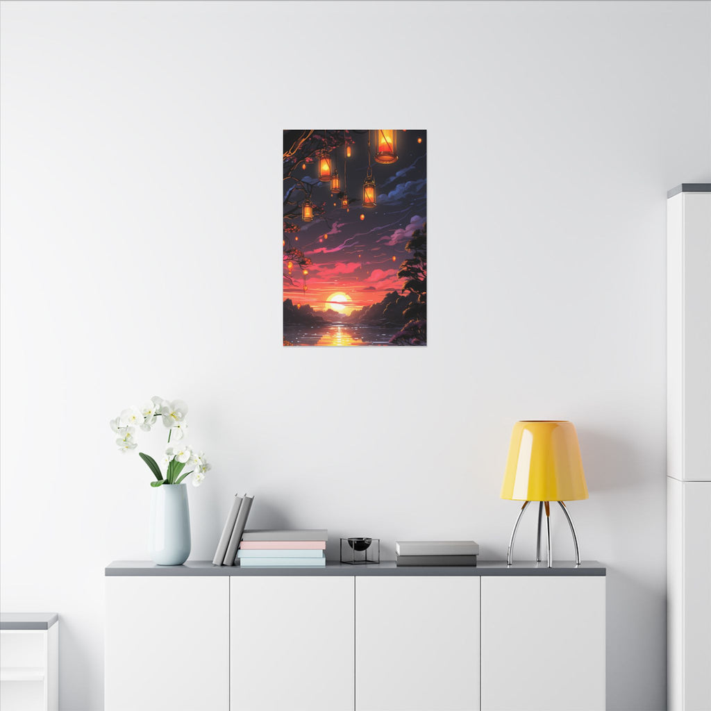 Canvas Matte "Sunset Lanterns"-Decor de Perete"