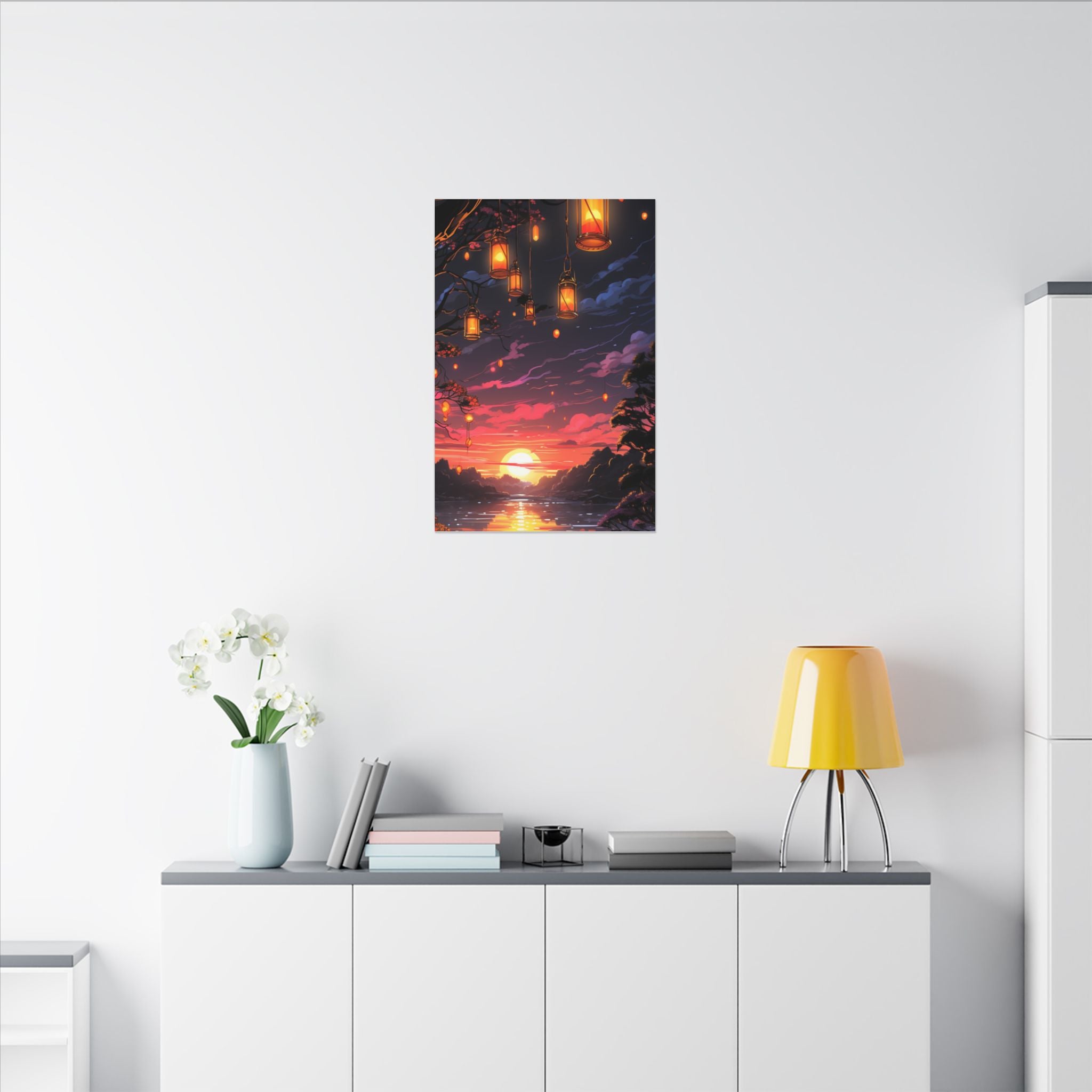 Canvas Matte "Sunset Lanterns"-Decor de Perete"