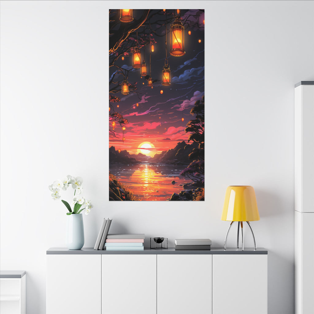 Canvas Matte "Sunset Lanterns"-Decor de Perete"