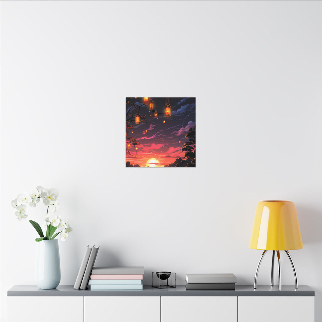 Canvas Matte "Sunset Lanterns"-Decor de Perete"