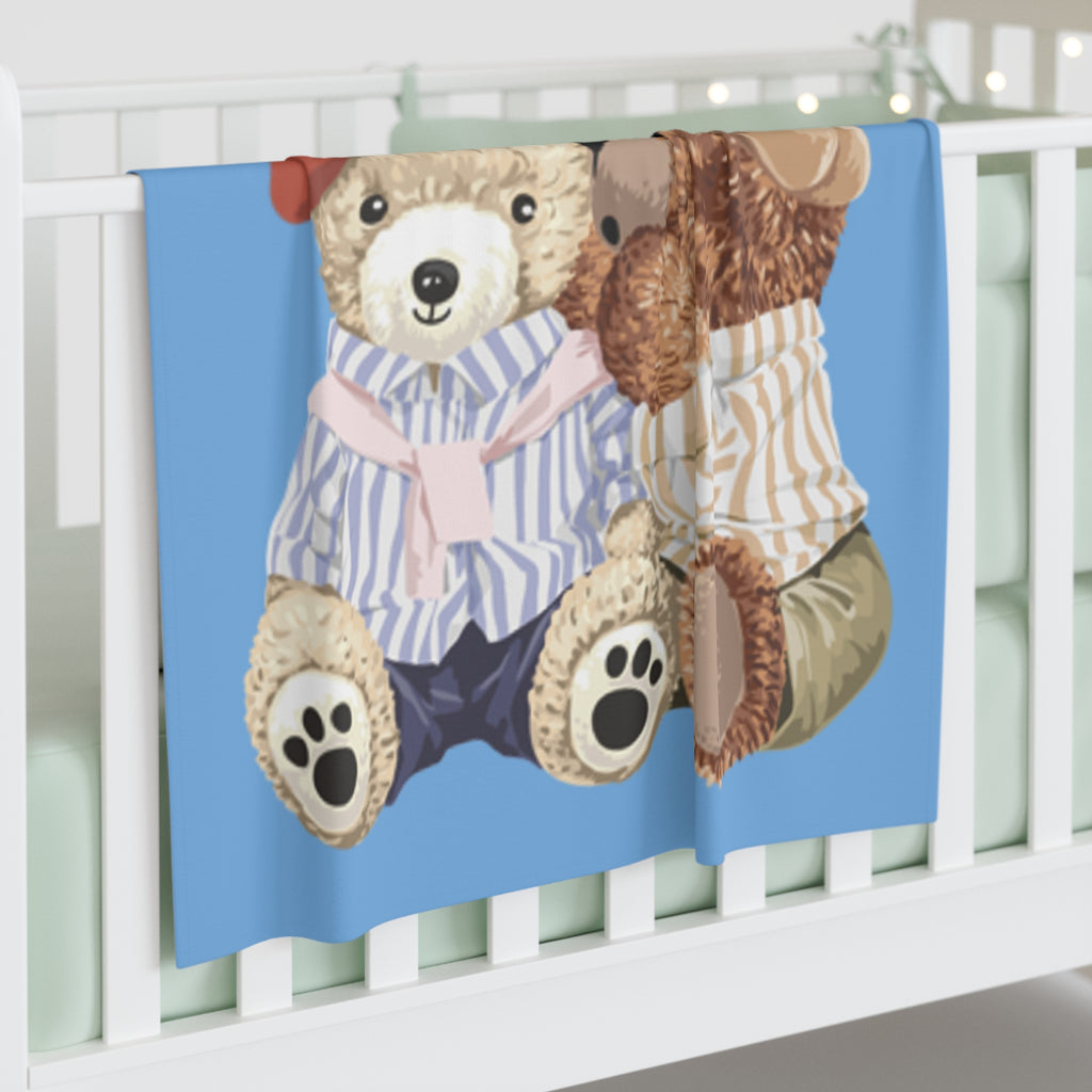 Adorable Baby Swaddle Blanket with Teddy Bears - Soft, Cozy, Perfect for Newborns, Baby Shower Gift, Nursery Decor, Infants