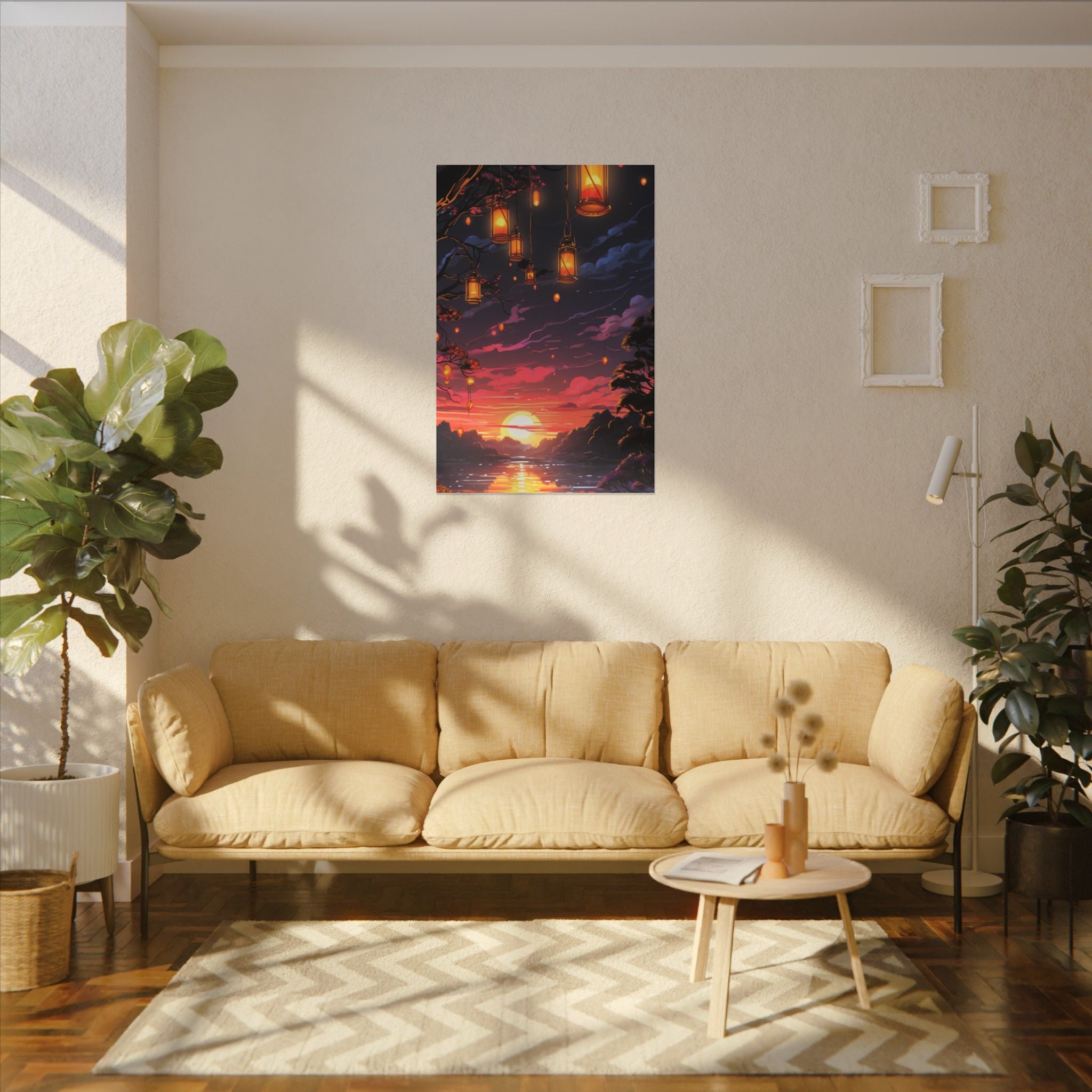 Canvas Matte "Sunset Lanterns"-Decor de Perete"