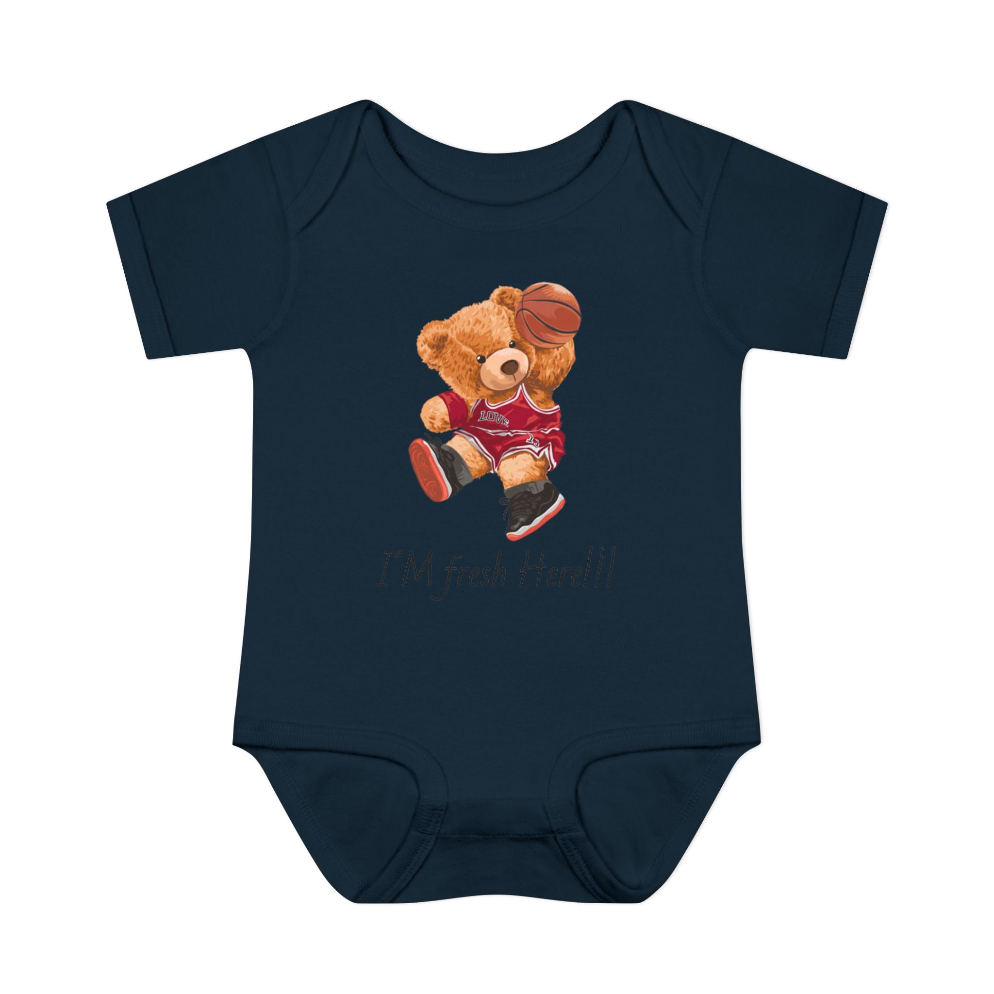 Cute Baby Bodysuit with Teddy Bear and Butterfly Print, Infant Gift, Newborn Outfit, Baby Shower Present, Spring Fashion