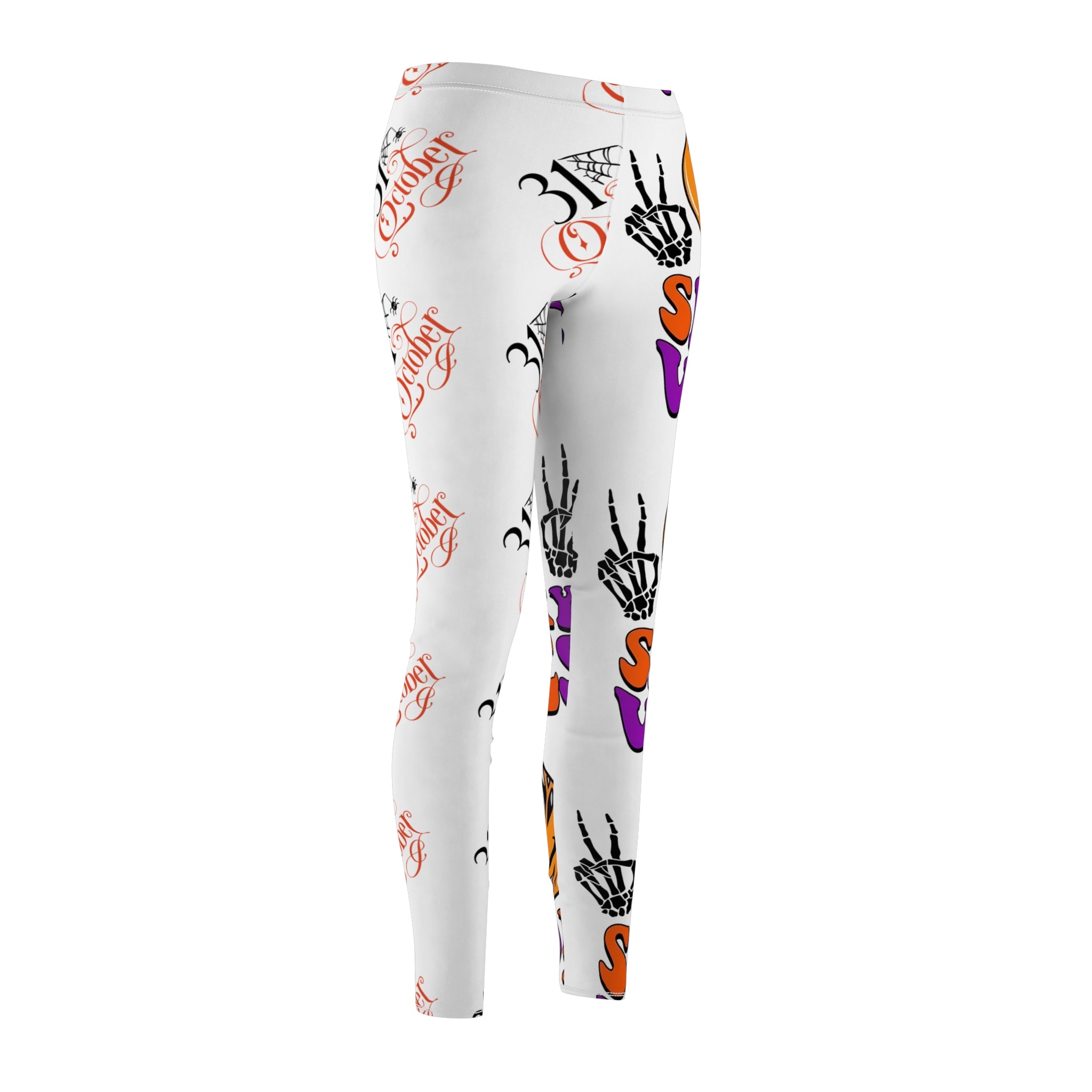 Spooky Vibes Women's Leggings - Halloween Activewear, Casual Pants, Workout Leggings, Holiday Apparel, Unique Fitness Gear
