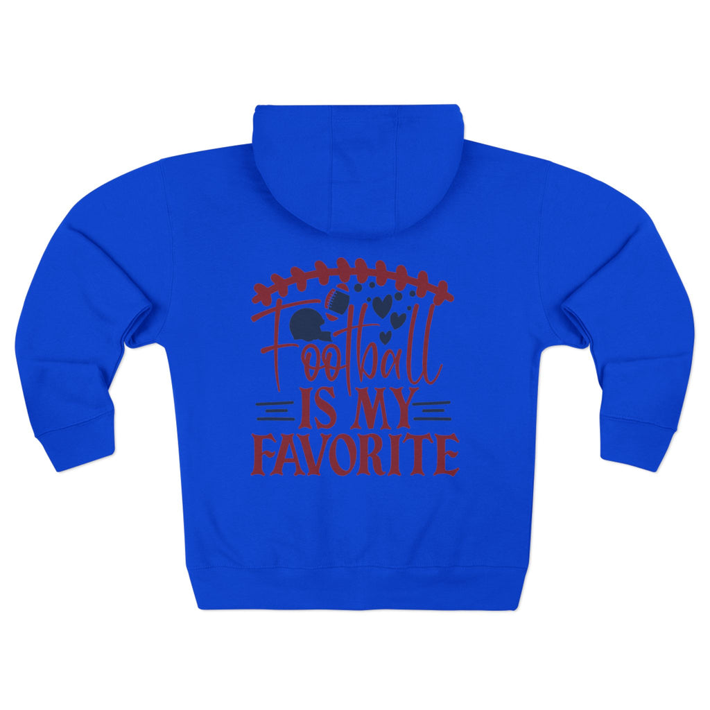 Cozy Football Themed Zip Hoodie - Perfect for Game Day, Casual Wear, Sports Lovers, Unisex Gift, Winter Fashion