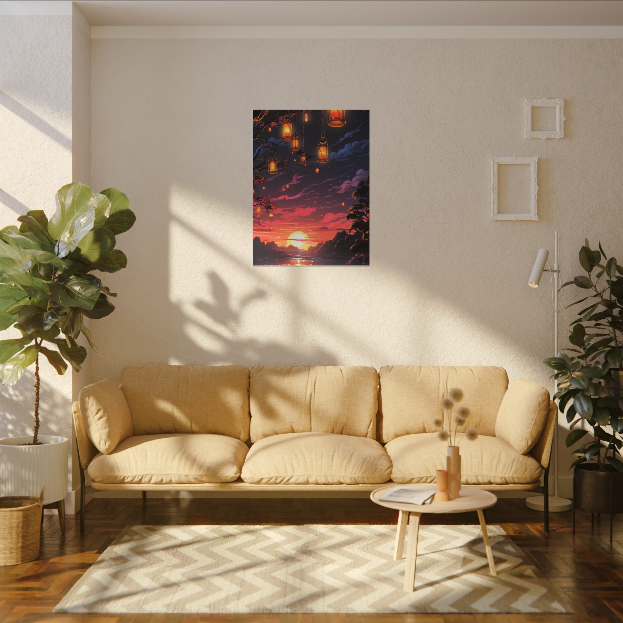 Canvas Matte "Sunset Lanterns"-Decor de Perete"