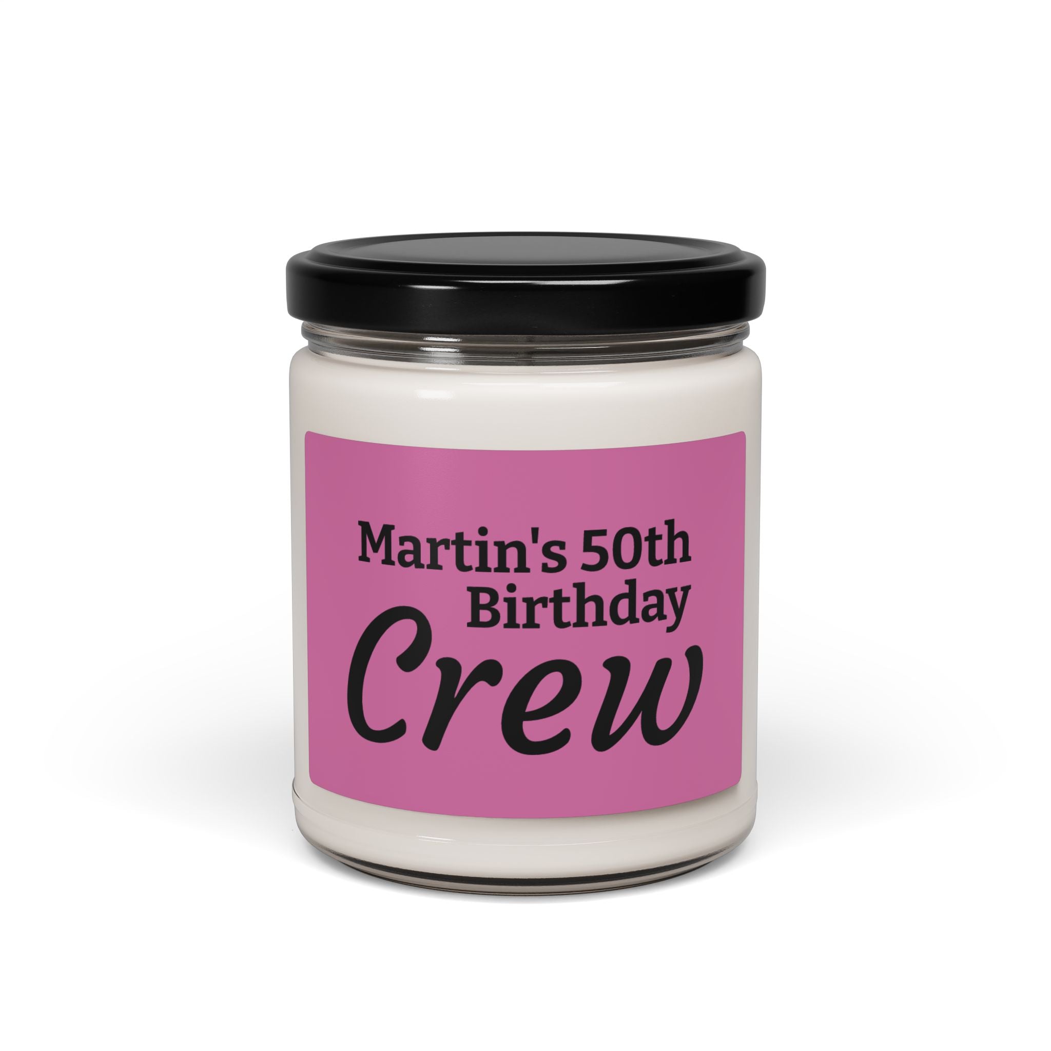 Personalized Birthday Scented Candle | Martin's 50th Celebration | Crew Gift | Party Favors, Home Decor, Aromatherapy, Relaxation