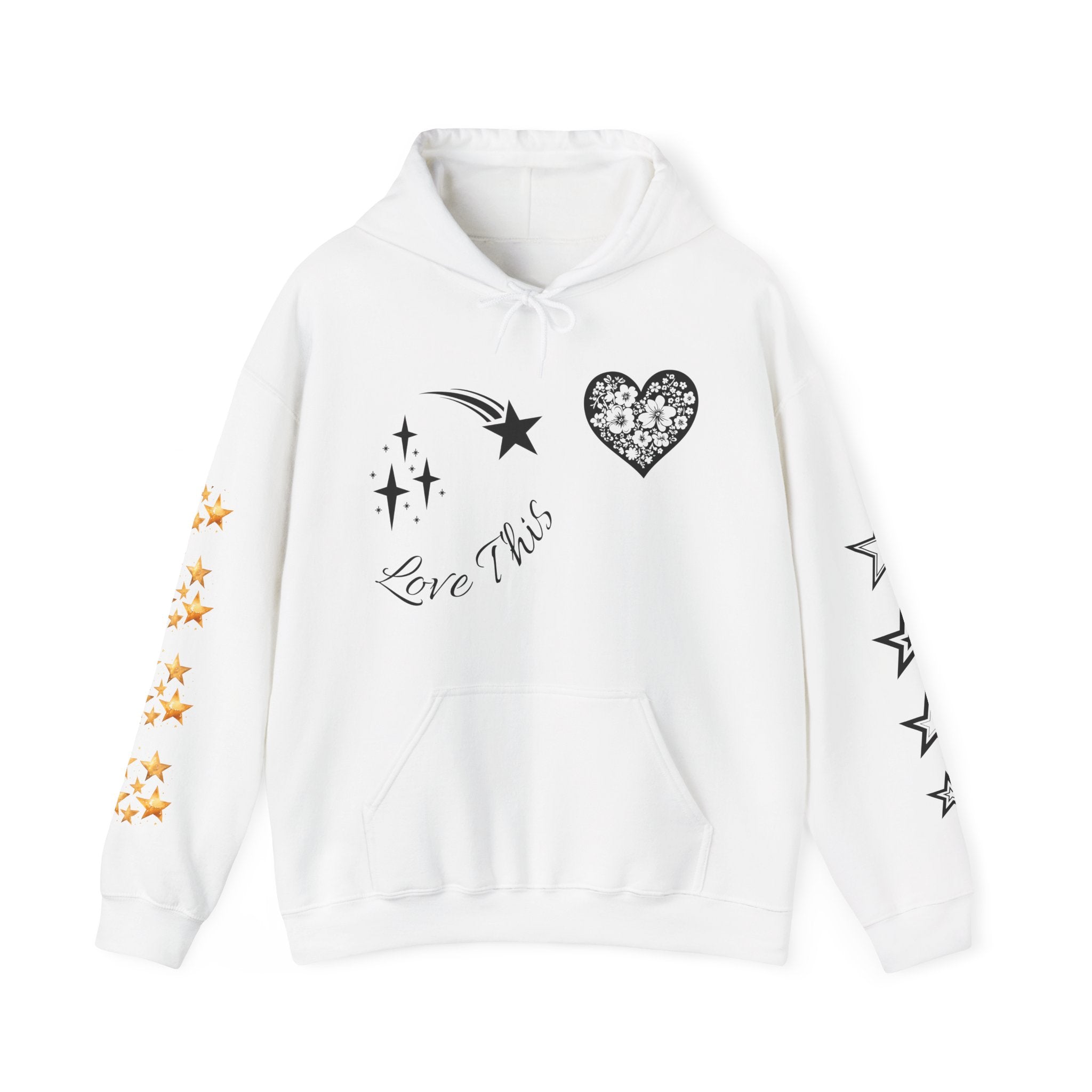 Cosmic Treats Hoodie - Unisex Heavy Blend™ Hooded Sweatshirt, Love This Sweatshirt, Cute Hoodie, Starry Pattern Pullover, Fun Gift for [...]
