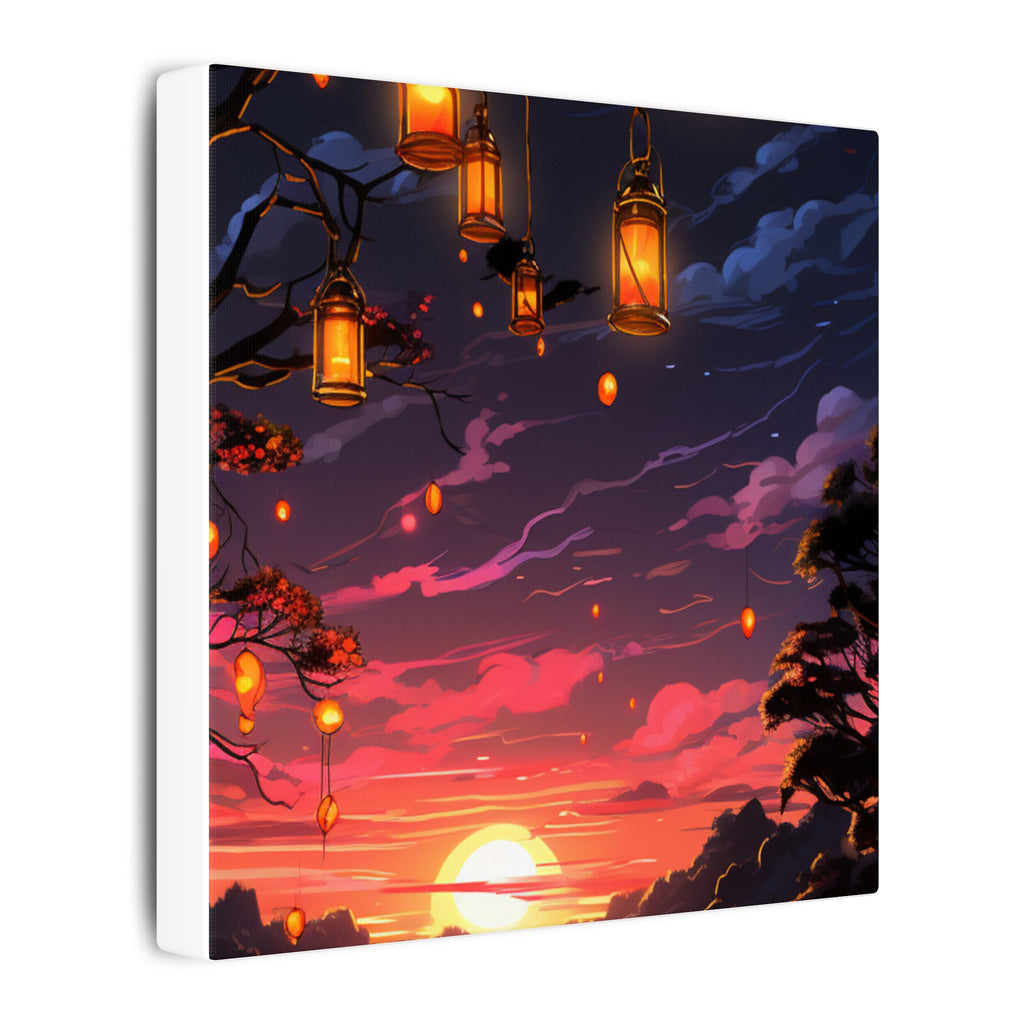 Canvas Matte "Sunset Lanterns"-Decor de Perete"