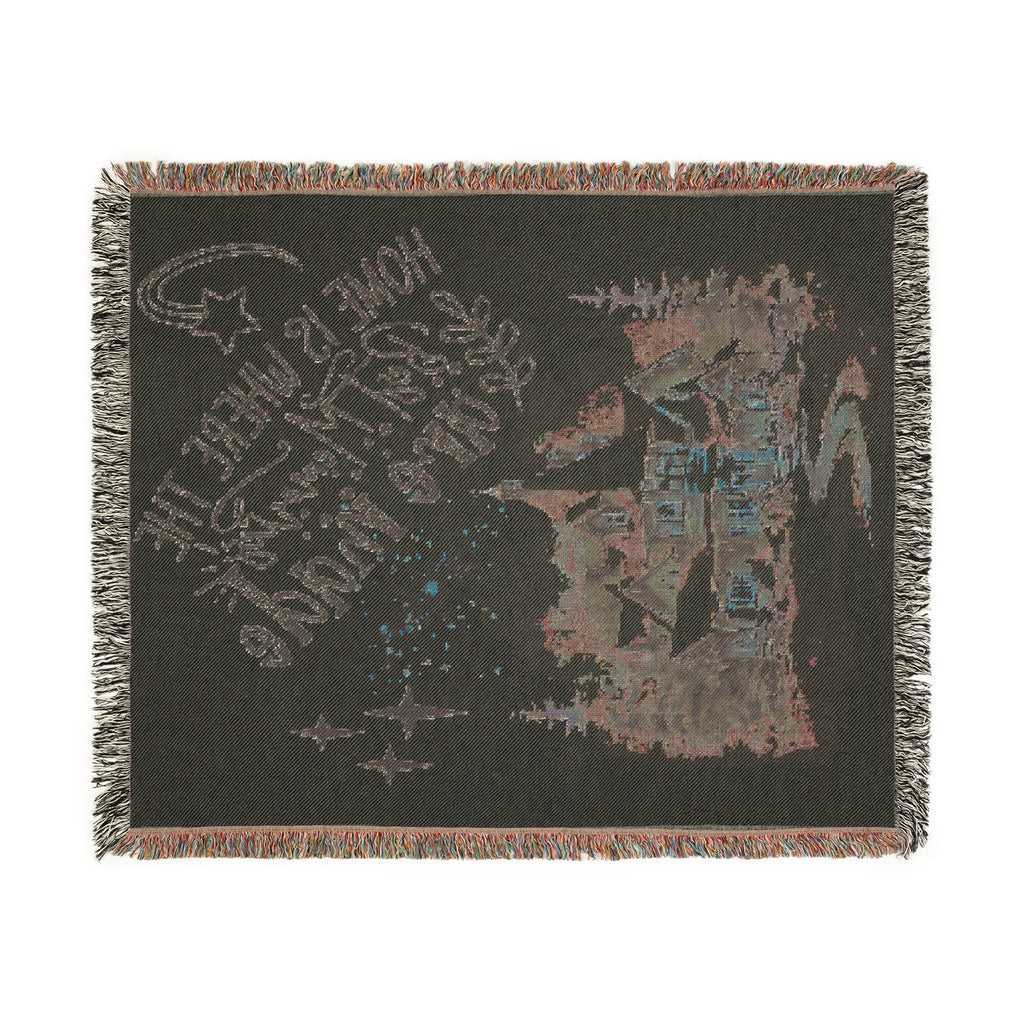 Cozy Woven Blanket with Inspirational Quotes, Ideal for Home Decor, Gifts, Relaxation, Winter Holidays, and Snuggles